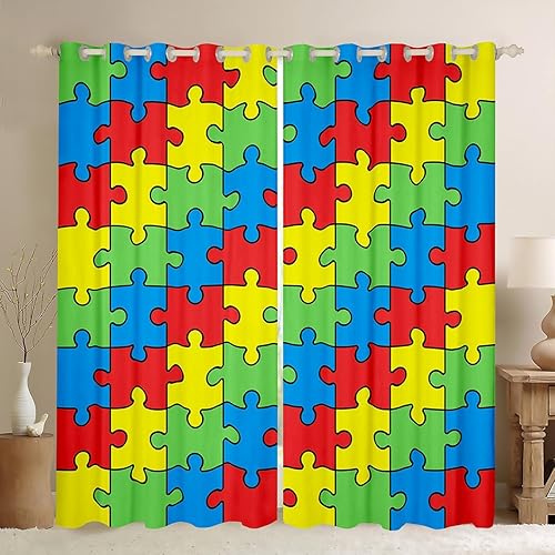 Miniatura 8 de Feelyou Cortinas educativas para niños, para dormitorio, colección ABC, números y formas, aprendizaje con aislamiento térmico, cortinas de ventana