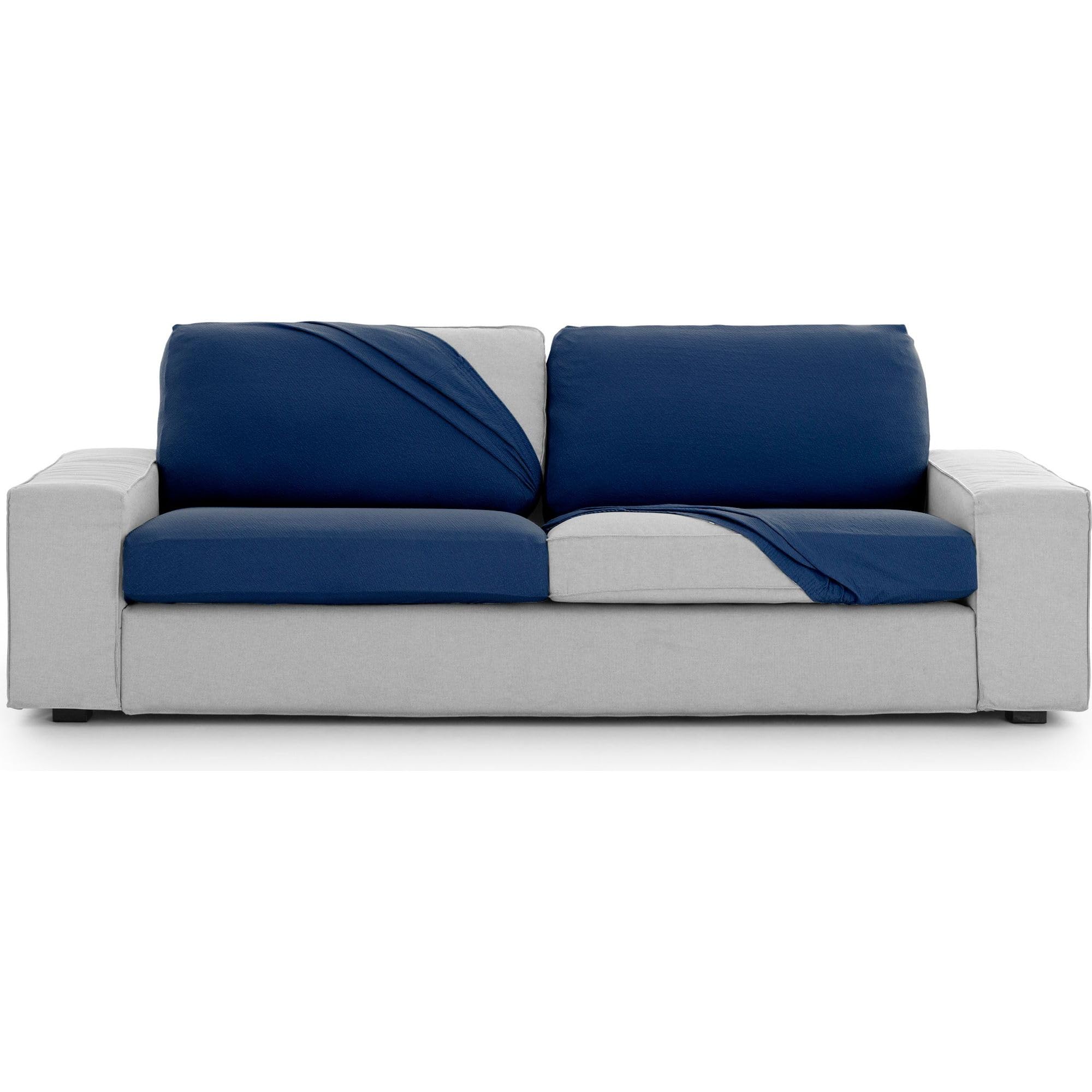 ECOMMERC3 Seat Cover for Bi-Elastic Sofa, Size M – Blue Chair Cover, Easy to Put on and Remove with Fasteners