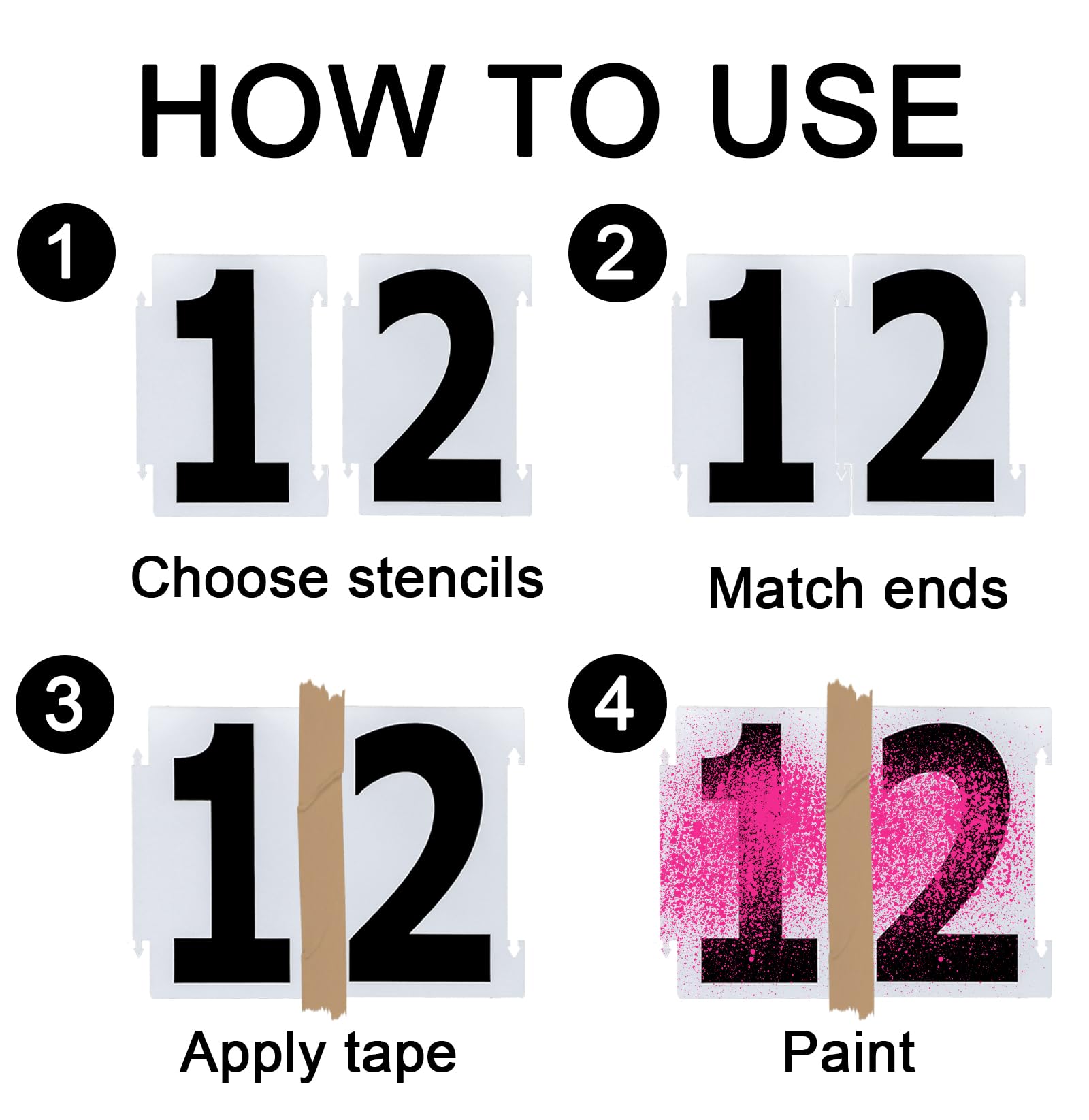 DXCYZ 14 Inch Large Number Stencils Kit 0-9 Address Number Stencil, 10PCS Reusable Plastic Painting Number Templates For Mailbox Signs, Door, Cars DXCYZ 14 Inch Large Number Stencils Kit 0-9 Address Number Stencil, 10PCS Reusable Plastic Painting Number Templates For Mailbox Signs, Door, Cars