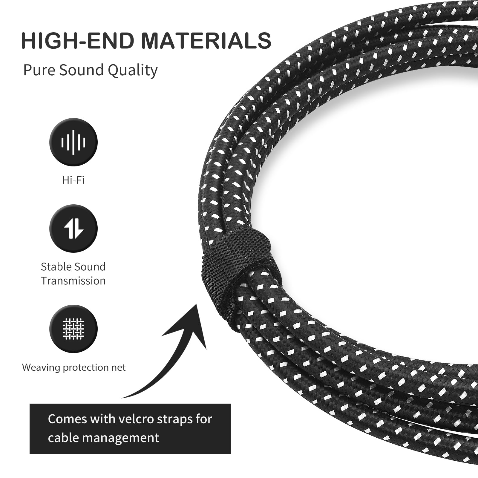 Audiokabel, rechtwinklig, 6,35 mm, TRS-Stereo-Stecker auf Buchse, High-End-Audiokabel, 6,35 mm Stereo-Stecker auf 1/4-Zoll-Buchse, Kopfhörer-Gitarren-Verlängerungskabel, 3 m