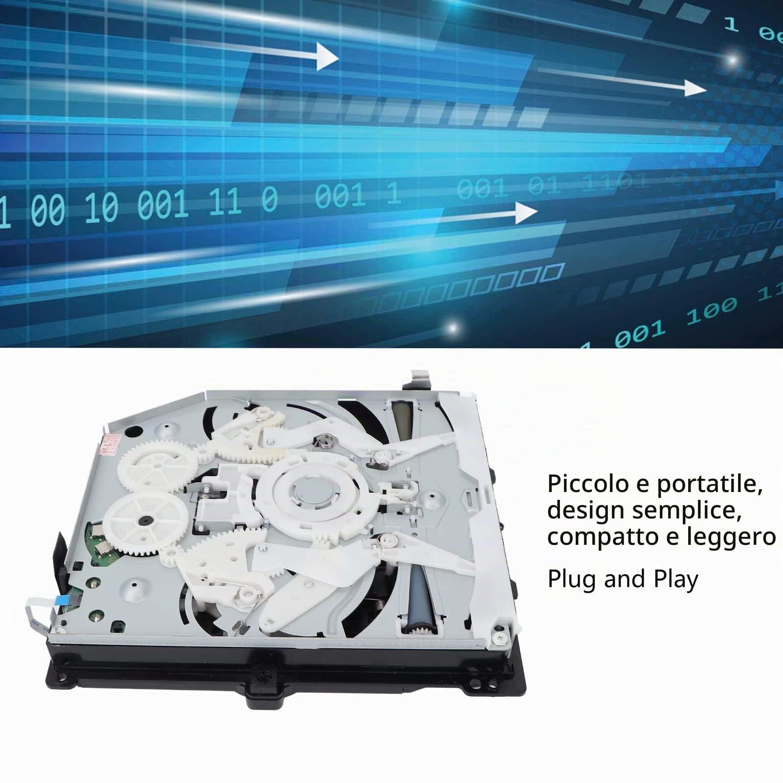 Dpofirs unità Dvd Ottica Portatile per unità KEM-490, unità Dvd Sostitutiva per Console di Gioco per Console di Gioco