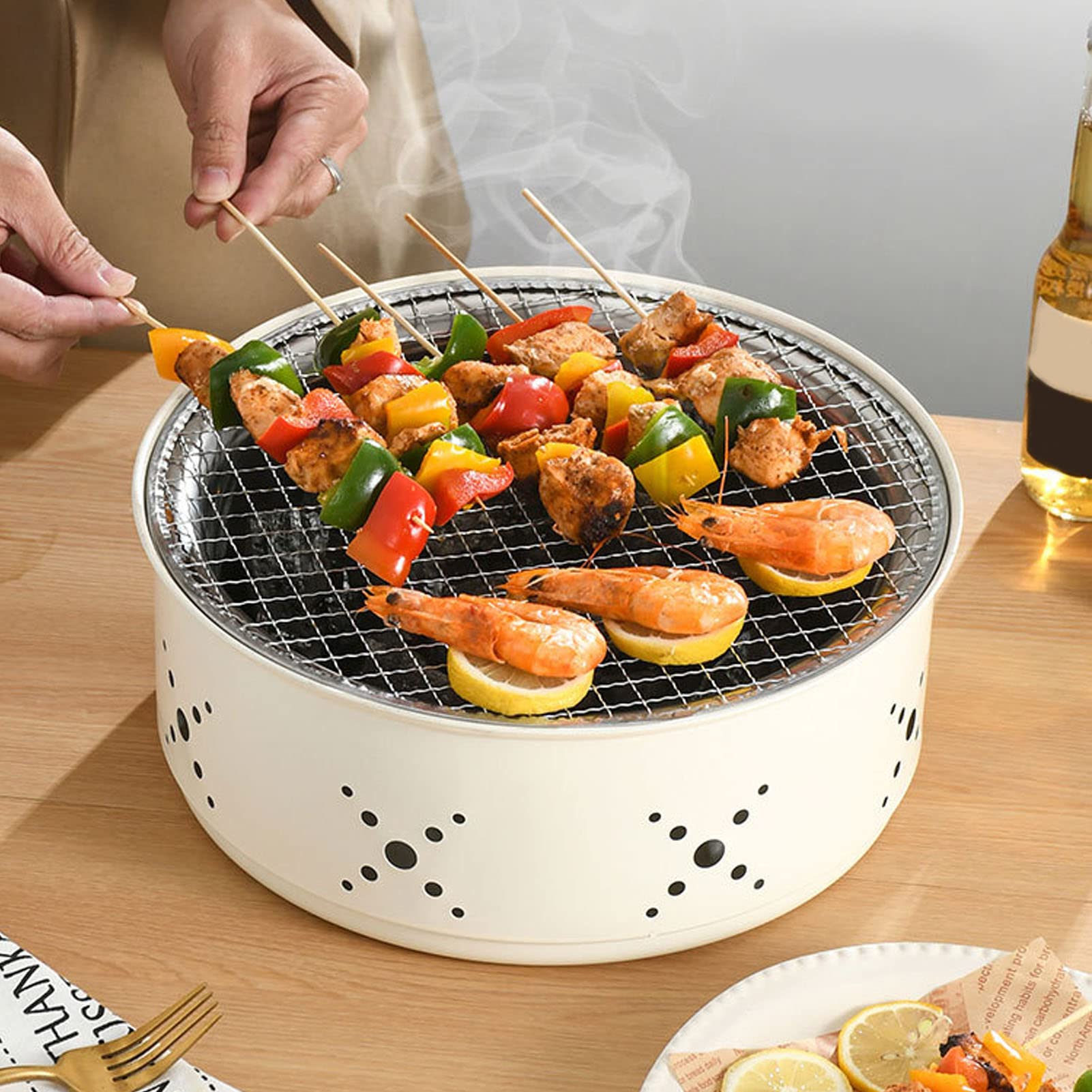 Przenośny mini grill Chal – grill kempingowy ze stali nierdzewnej z termicznym ilat wszechstronny sprzęt do gotowania na świeżym powietrzu