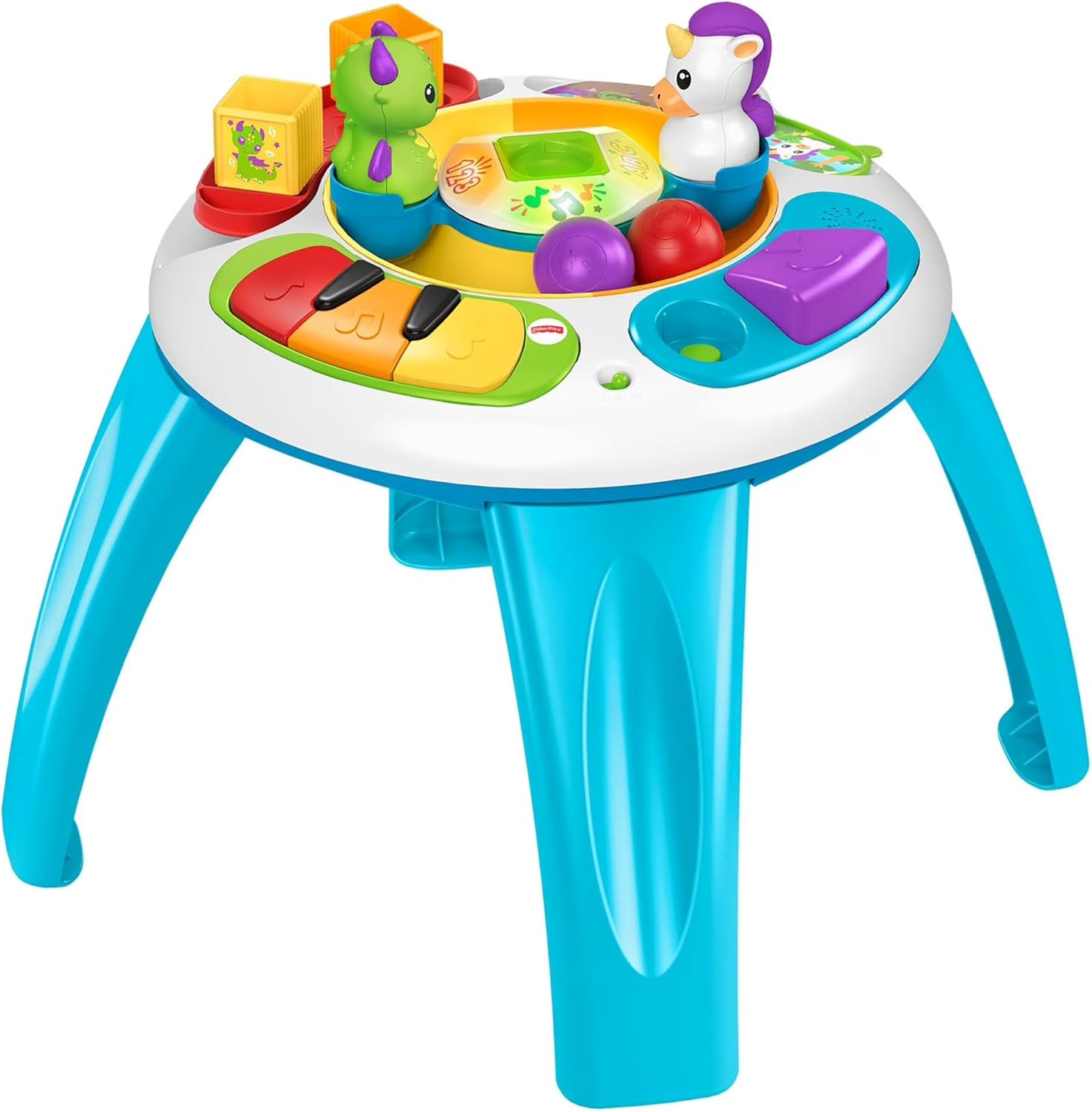 Fisher-Price Enchanted Friends Learning Table Musical Play Center for Baby, Dragon & Unicorn Toys