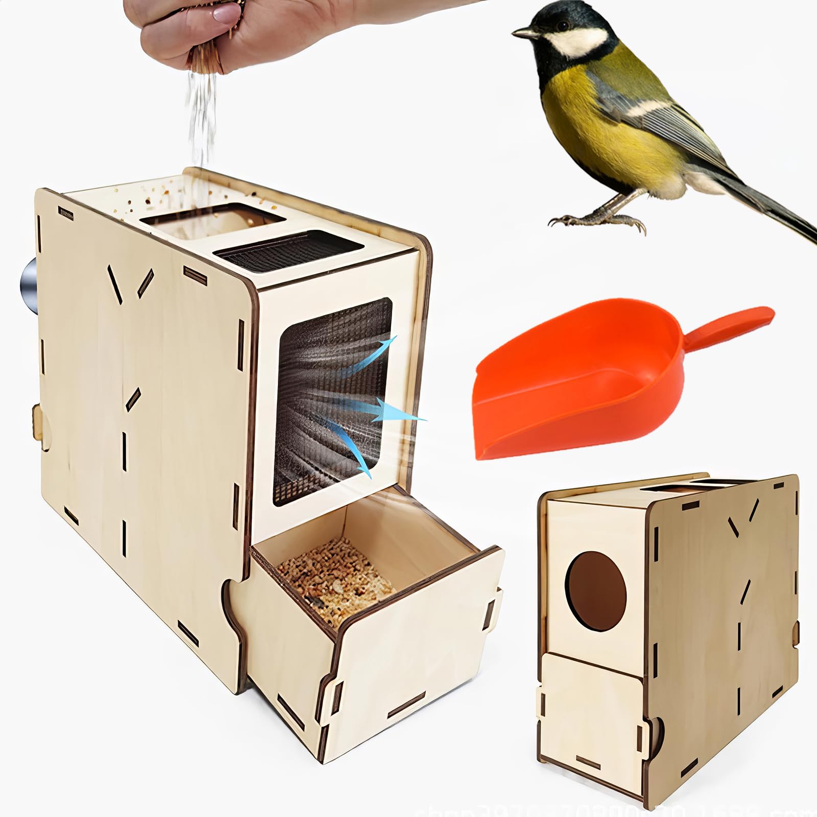 Machine de nettoyage des grains en bois pour nourrir proprement vos oiseaux