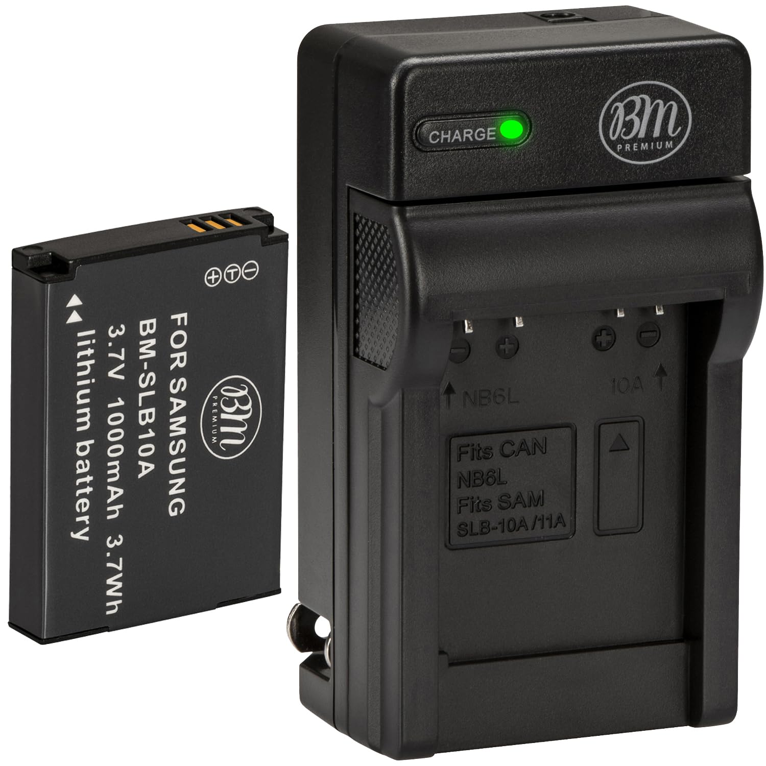 SLB-10A Battery and Battery Charger for Samsung EX2F HZ15W SL202 SL420 SL620 SL820 WB150F WB250F WB350F WB750 WB800F WB850F WB1100F Digital Camera + More!!