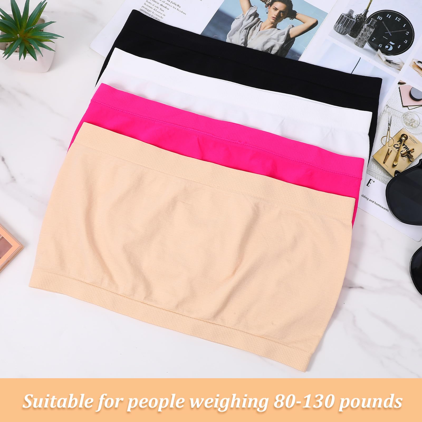 Bandeau top damski, bez ramiączek, biustonosz typu bandeau, top bez szwów, biustonosz bez ramiączek, antypoślizgowy, elastyczny top