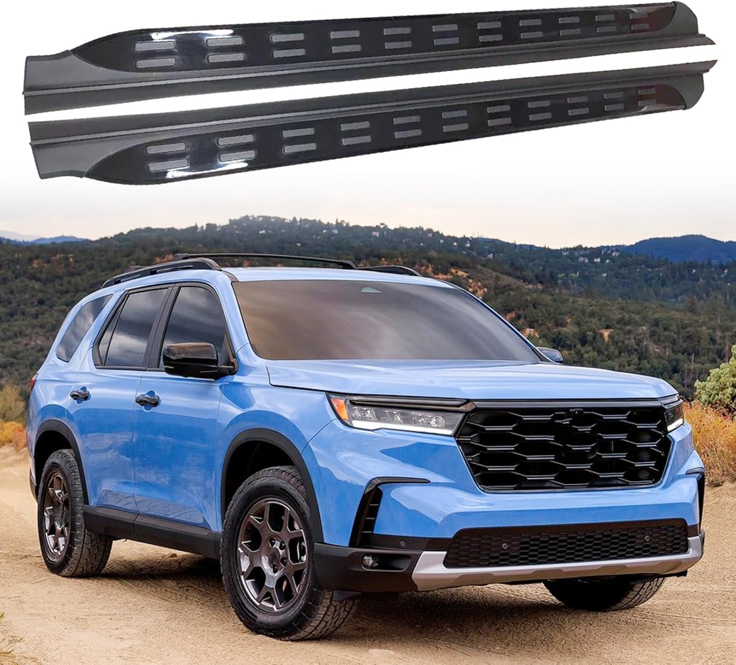 Running Board Side Step Pedal Nerf Bar Fits for Honda Pilot 2023 2024 2025 2026 2Pcs Fixed Side Bar with Brackets