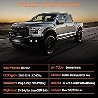 Vista 5 de POPMOTORZ Conjunto de 4 Luces LED Marcadoras Laterales de Guardabarros, 2 Luces Blancas de Extensiones de Guardabarros Delanteros y 2 Lámparas