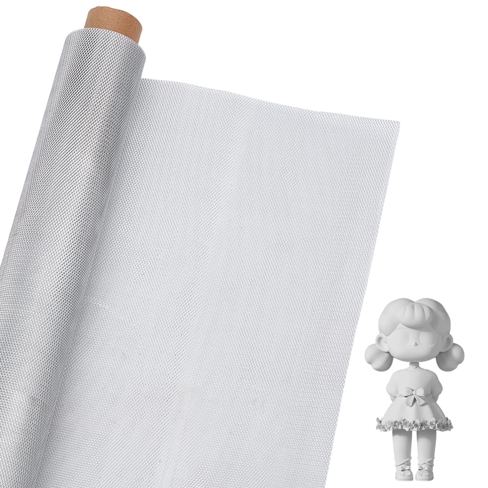 OLYCRAFT Aluminum Sculpting Wire Mesh 15.8 Inch by 16.4 Feet Metal Mesh Sheet Wire Mesh Roll for Sculpting Clay Craft 0.3mm Thick Sculpting Mesh Roll Mesh Screen for Arts and Craft