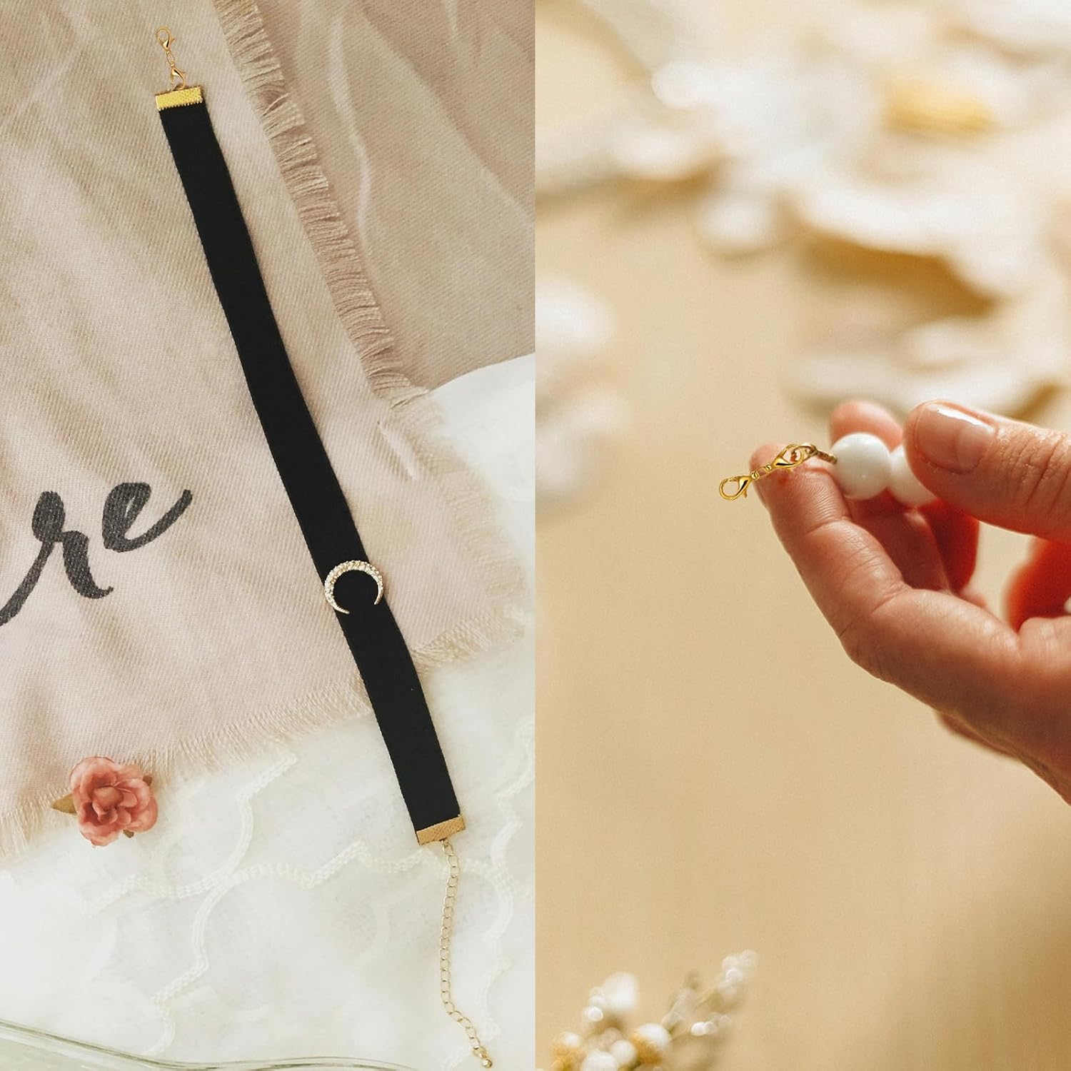 8PCS Double Lobster Clasp Extender Double Claw Connector Bracelet Extension Clasp Small Bracelet Extender Necklace Shortener Clasp for DIY Jewelry Making (Gold,0.98 Inch) - Image 6