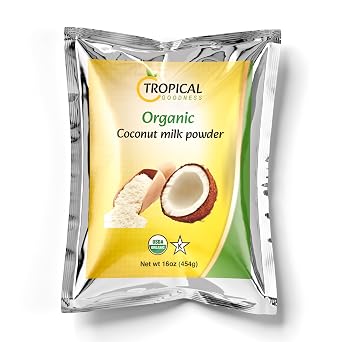Tropical Goodness Organic Coconut Milk Powder 16 oz | No Added Sugar, Dairy-Free Creamer for Coffee, Smoothies & Cooking | Vegan, No Guar Gum | Non-GMO & Gluten-Free