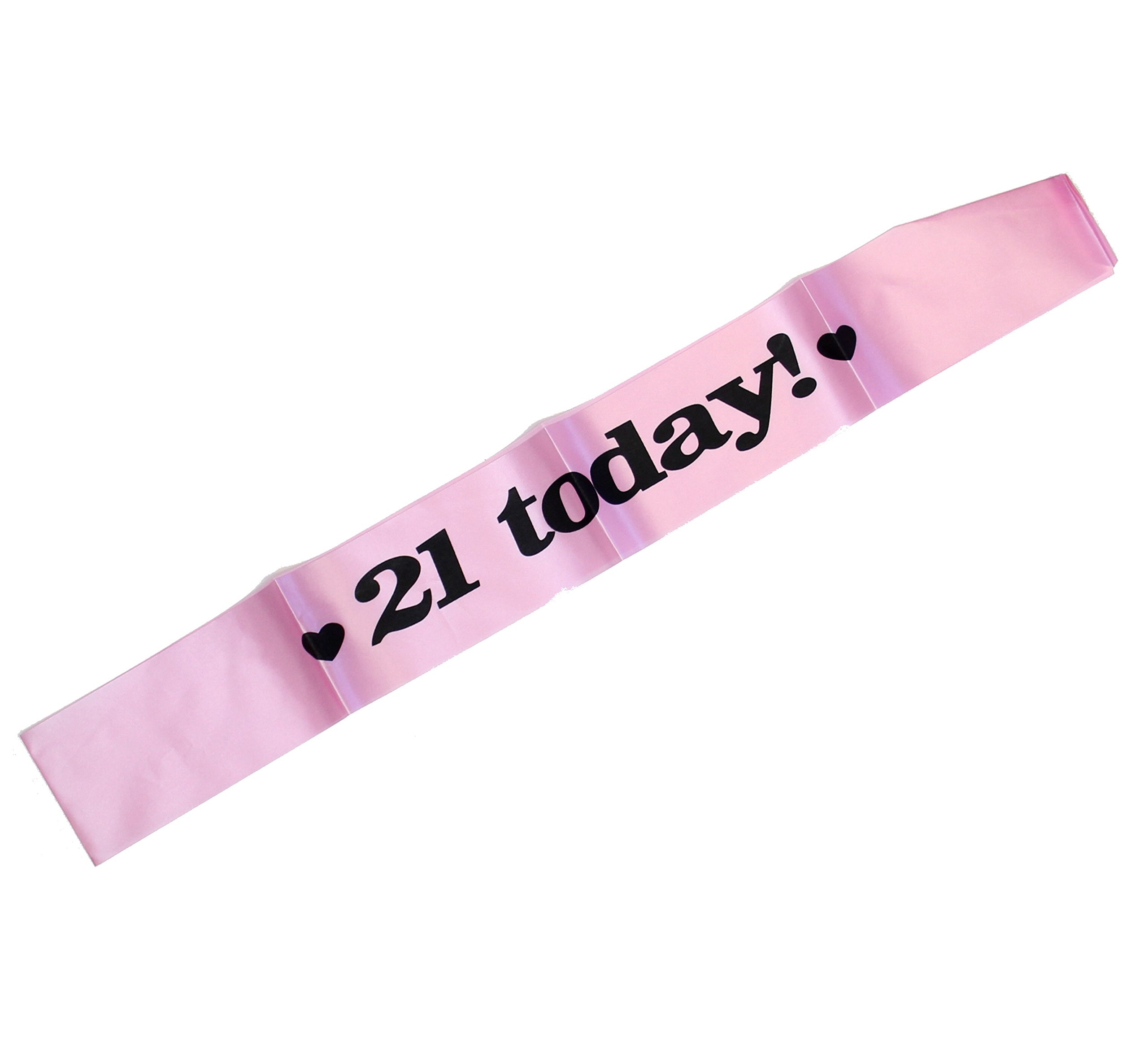 Zac's Alter Ego Baby Pink 21 Today Birthday Party Sash Scarf