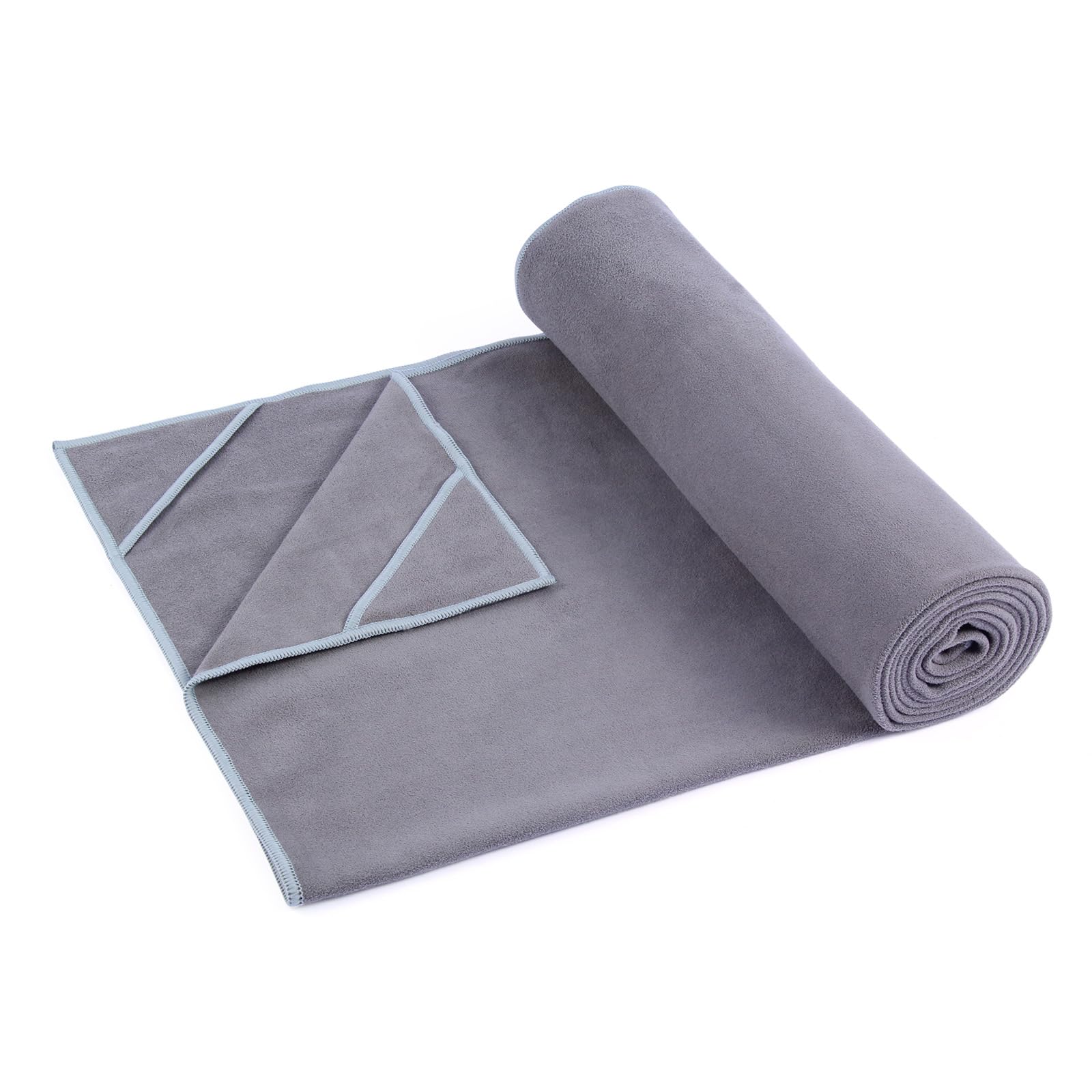 Xoofewal Hot Yoga Towel, Non-Slip Thicker Hot Yoga Mat Towel with Corner Pockets, 25