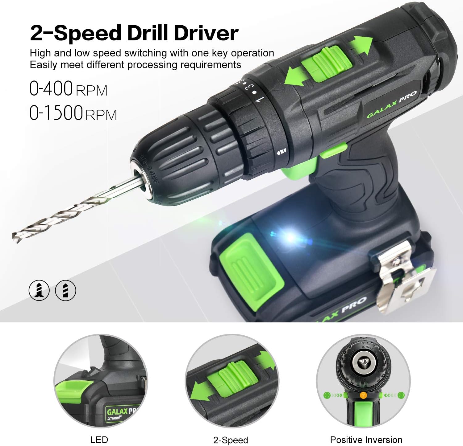 🔥 Cashback up to 70% GALAX PRO Max 20V Cordless Combo Kit, 2-Speed Electric Drill, 1.3A Oscillating Tool, 1 Piece Battery Pack 1.3Ah with Charger, 2-Tool