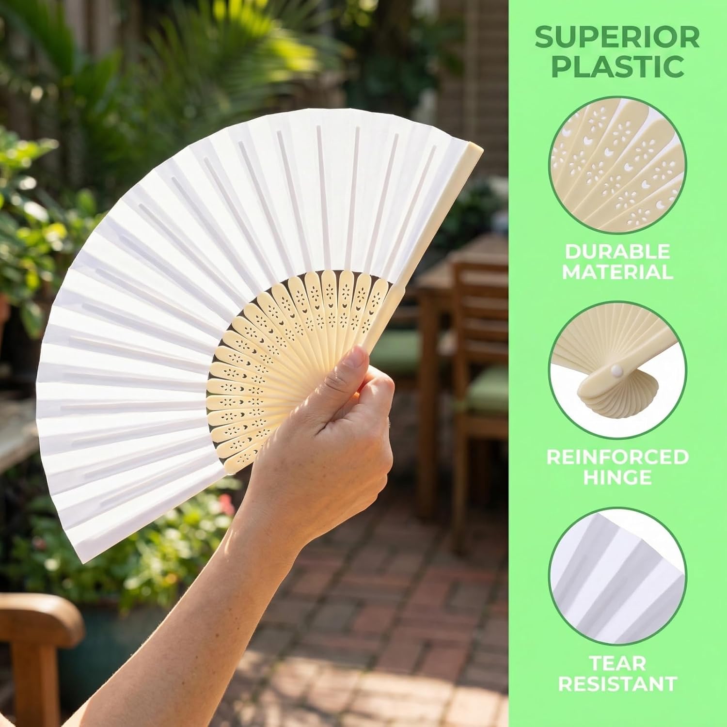30-Piece Handheld Folding Paper Fans, Chinese Retro Fans, Plastic Material, Not Easy to Break, Suitable for Dance, Performances, Decoration, Weddings, Parties, and Gifts