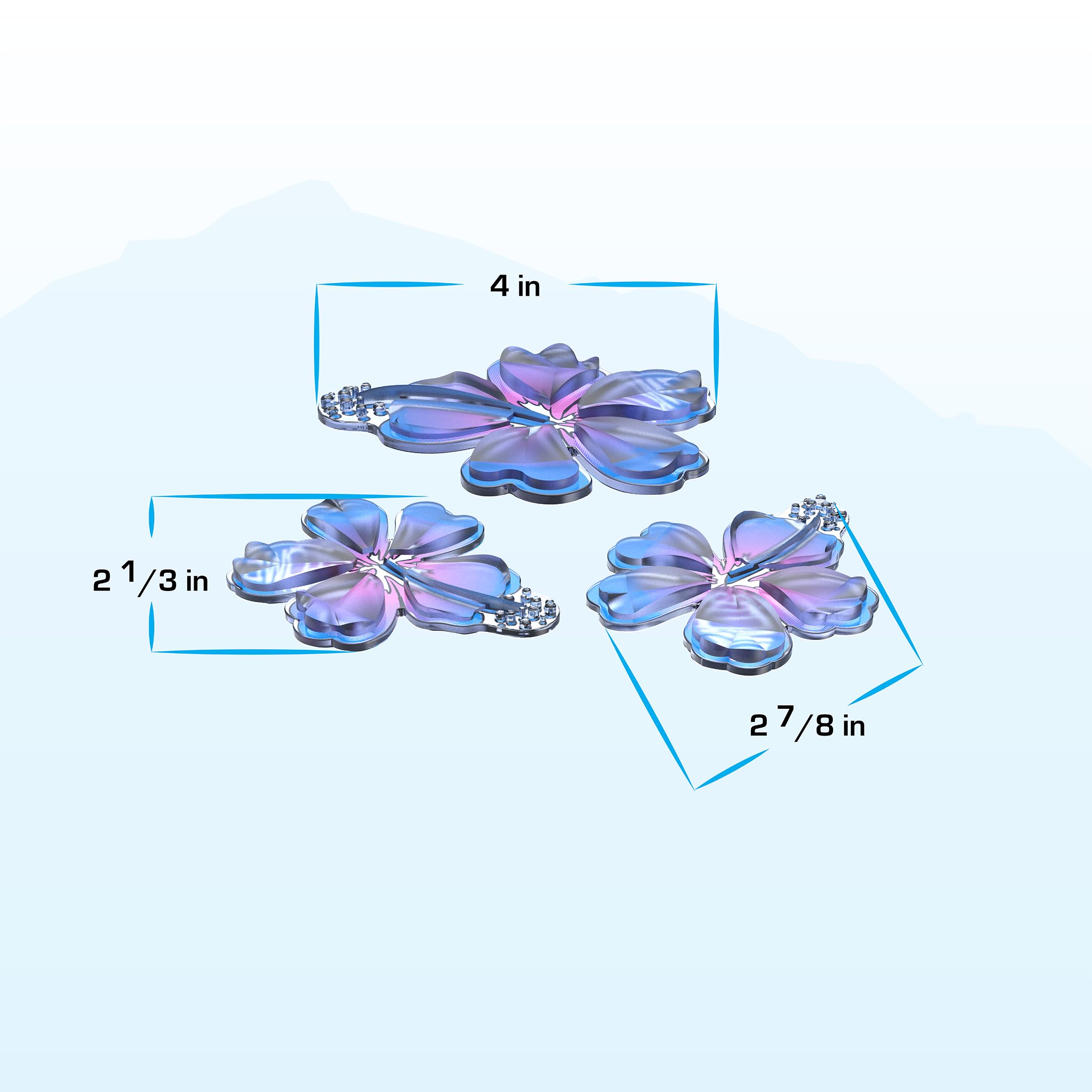 Stompgrip Premium Snowboard Stomp Pad | Hibiscus | 3D Collection | 3D Decal | Blue & Pink