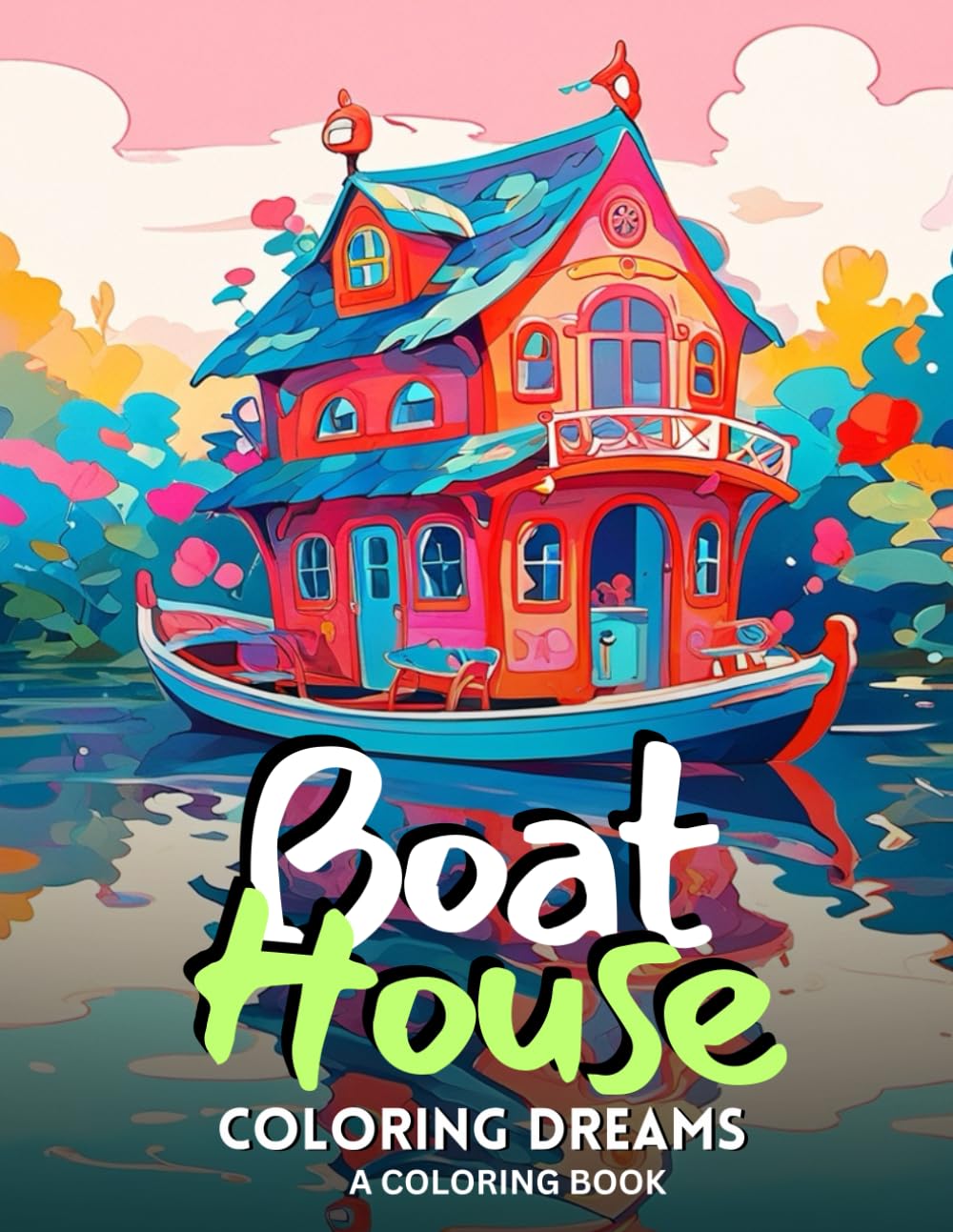 Boat House Coloring Dreams: 30 Serene Illustrations for Mindful ...