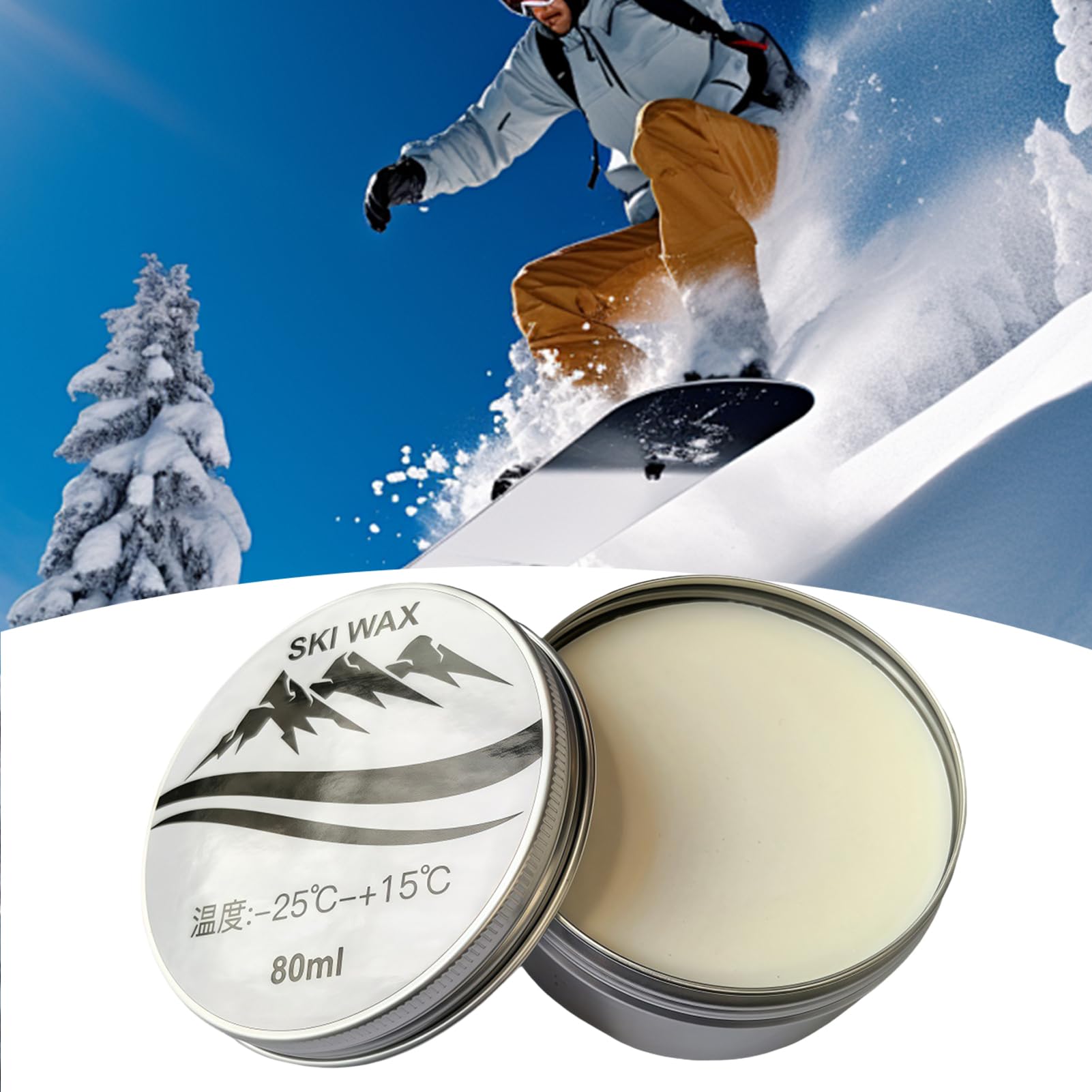 Cire de skate | 80 ml | Cire pour skis | Pour une performance optimale de protection du skateboard, sports d'hiver, compétition, loisirs