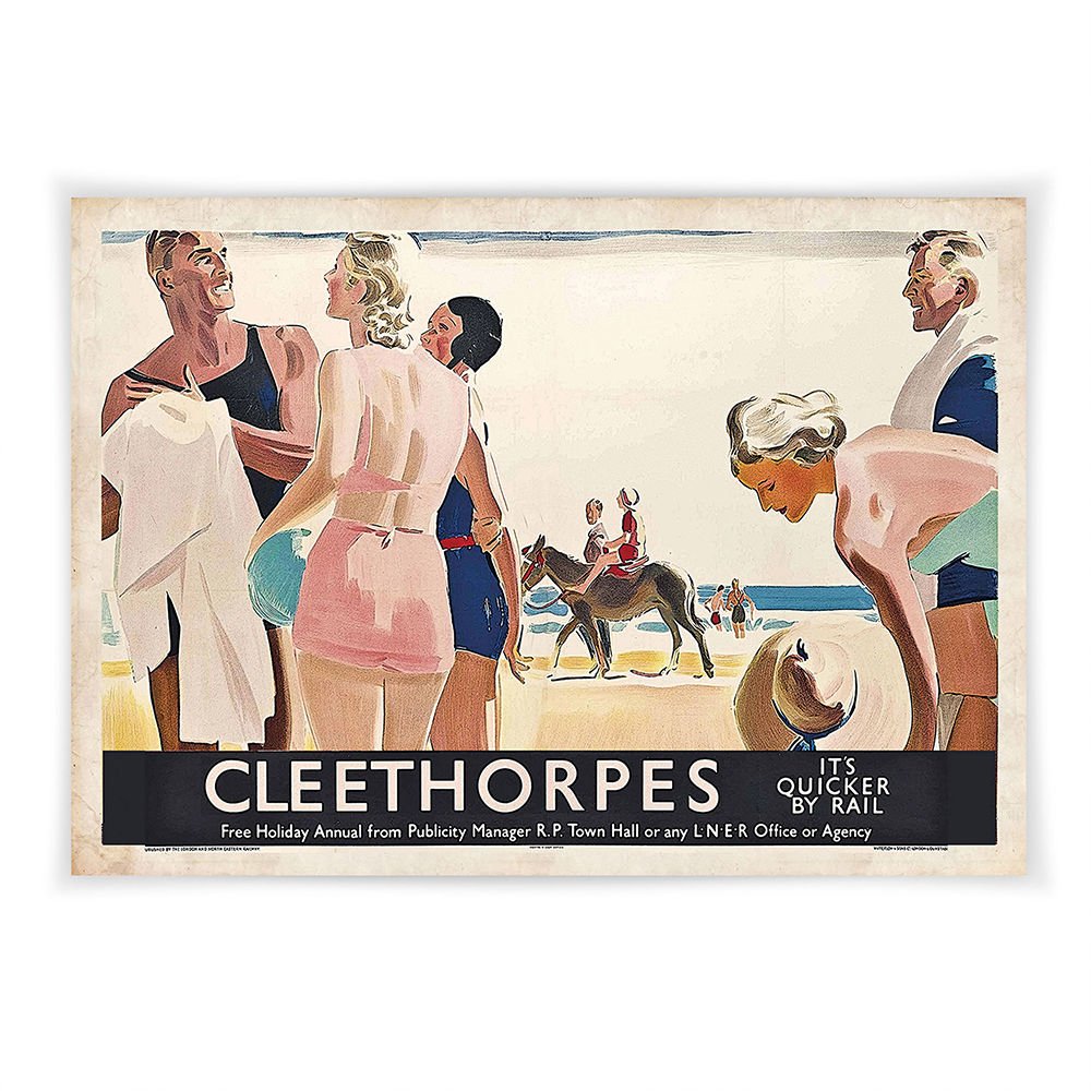 Funky Monkey House Vintage railway poster - A4 - Cleethorpes
