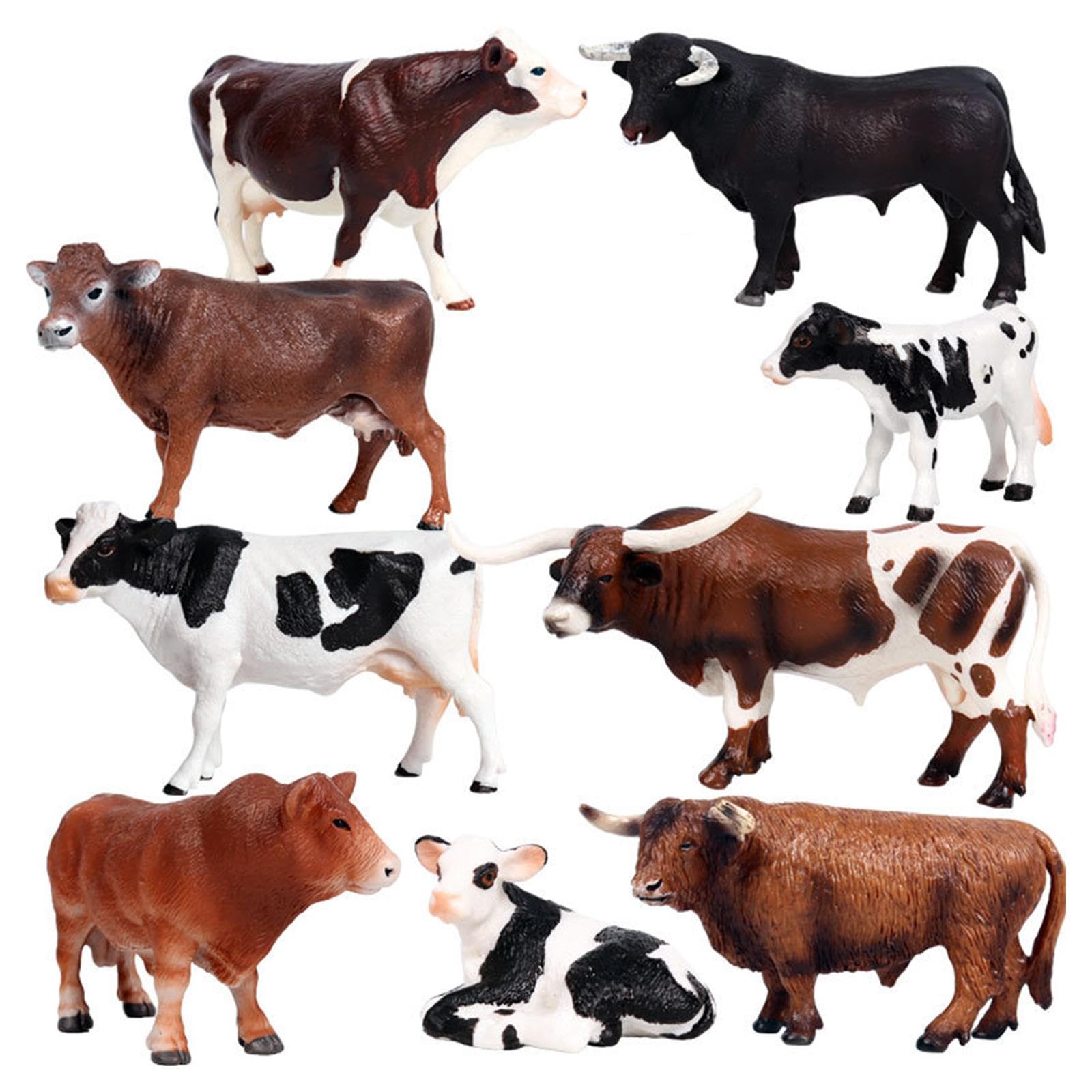 Enakshi® 12x Cow Animal Model Miniature Simulation Animal Figures for Collection Kids|Toys & Hobbies | Educational | Science & Nature | Animals & Nature-image-12