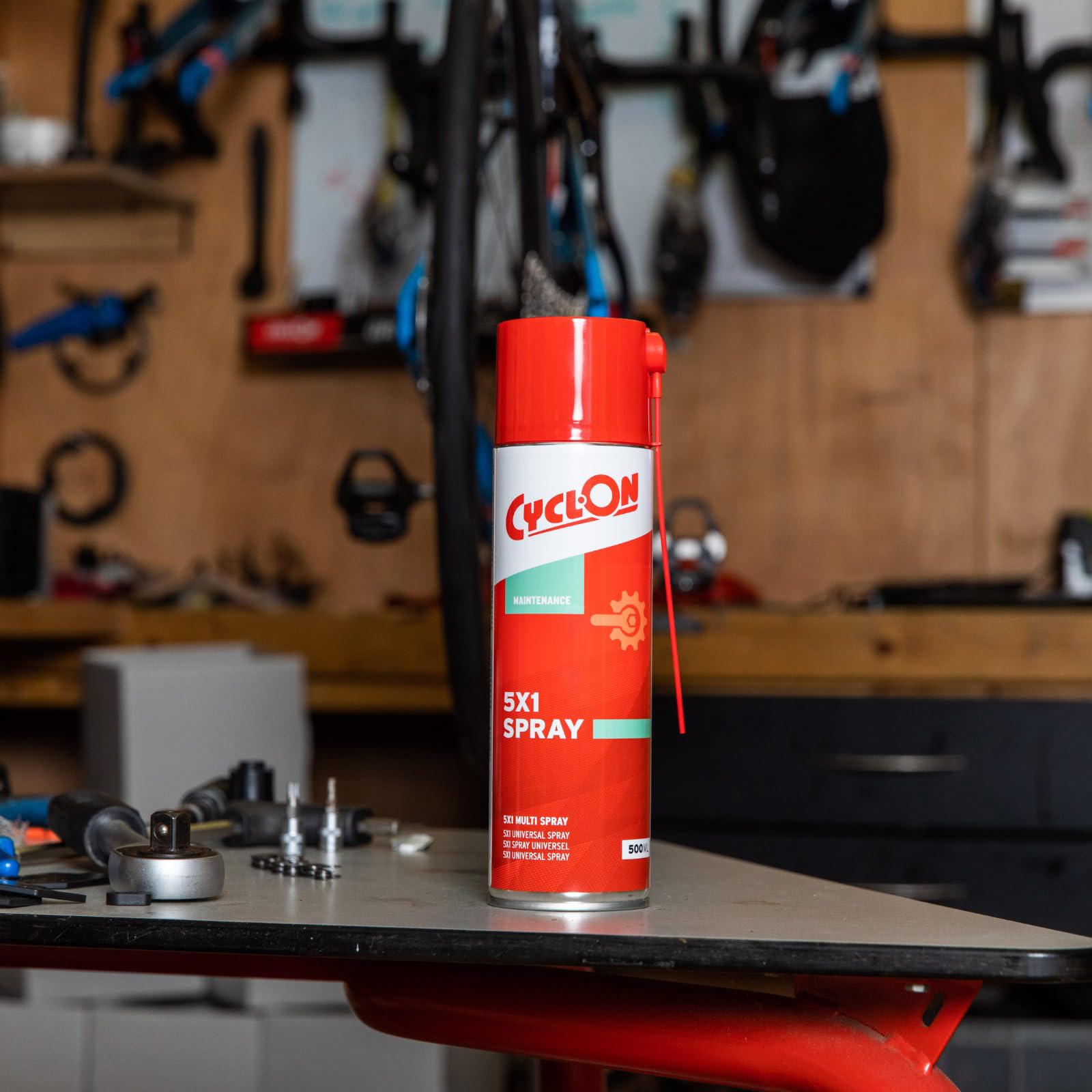 CyclOn Lubricante multiuso 5x1 para mantenimiento de bicicletas, lubrica, protege y penetra, afloja los pernos atascados, reduce el desgaste de las piezas móviles, 500 ml