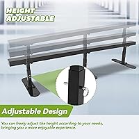 Vista 4 de KUAFU Riel de Patinaje de Barra Plana de 6 Pies de Largo, Rampa Portátil para Patineta Riel de Grind, Riel de Grind Desmontable para Skatepark