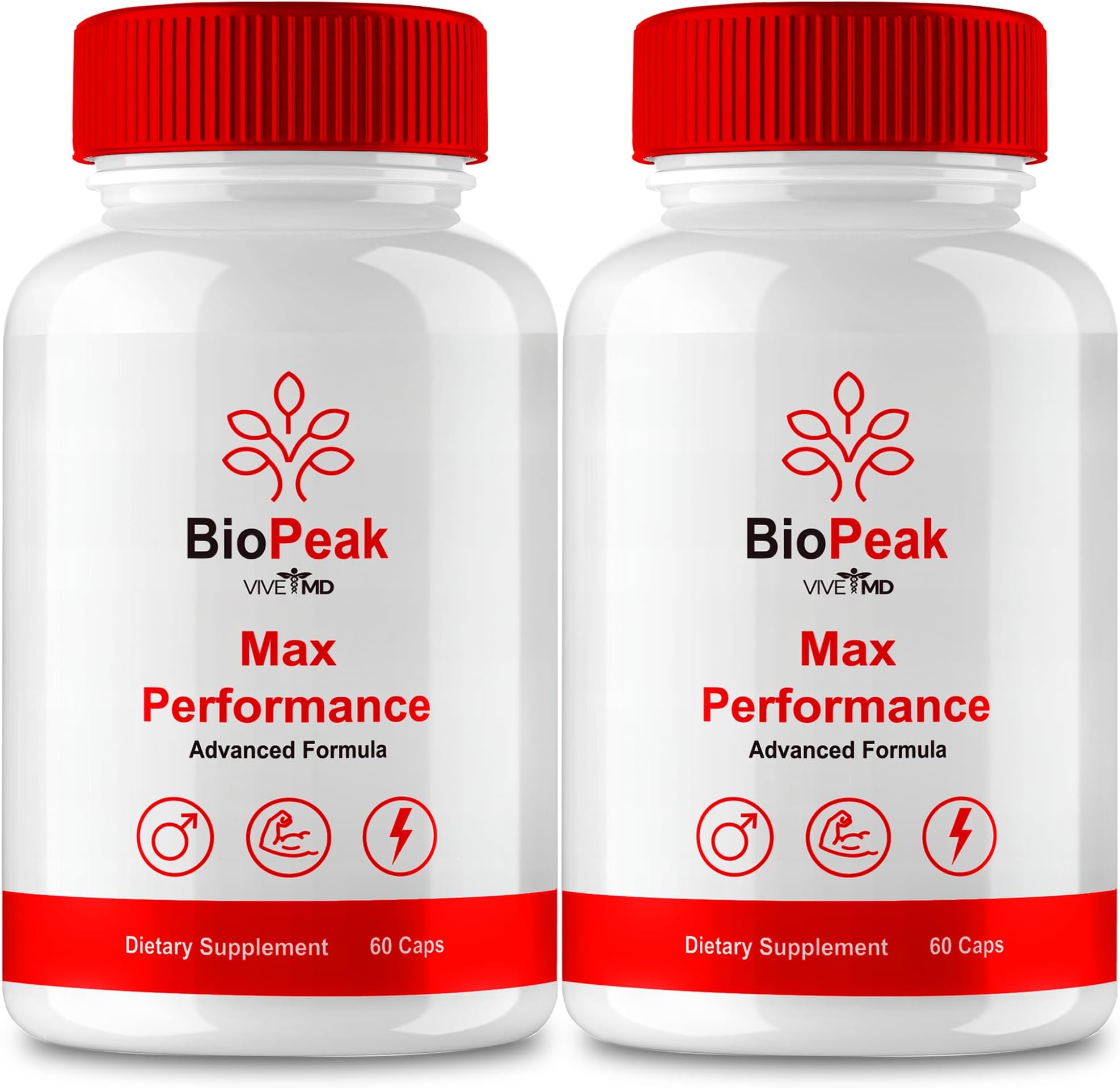 VIVE MD BioPeak Capsules, Bio Peak Advance Formula, BioPeak All Natural Supplement - Biopeak Pills for Maximum Strength, Bio Peak Support Pills Reviews (2 Pack)