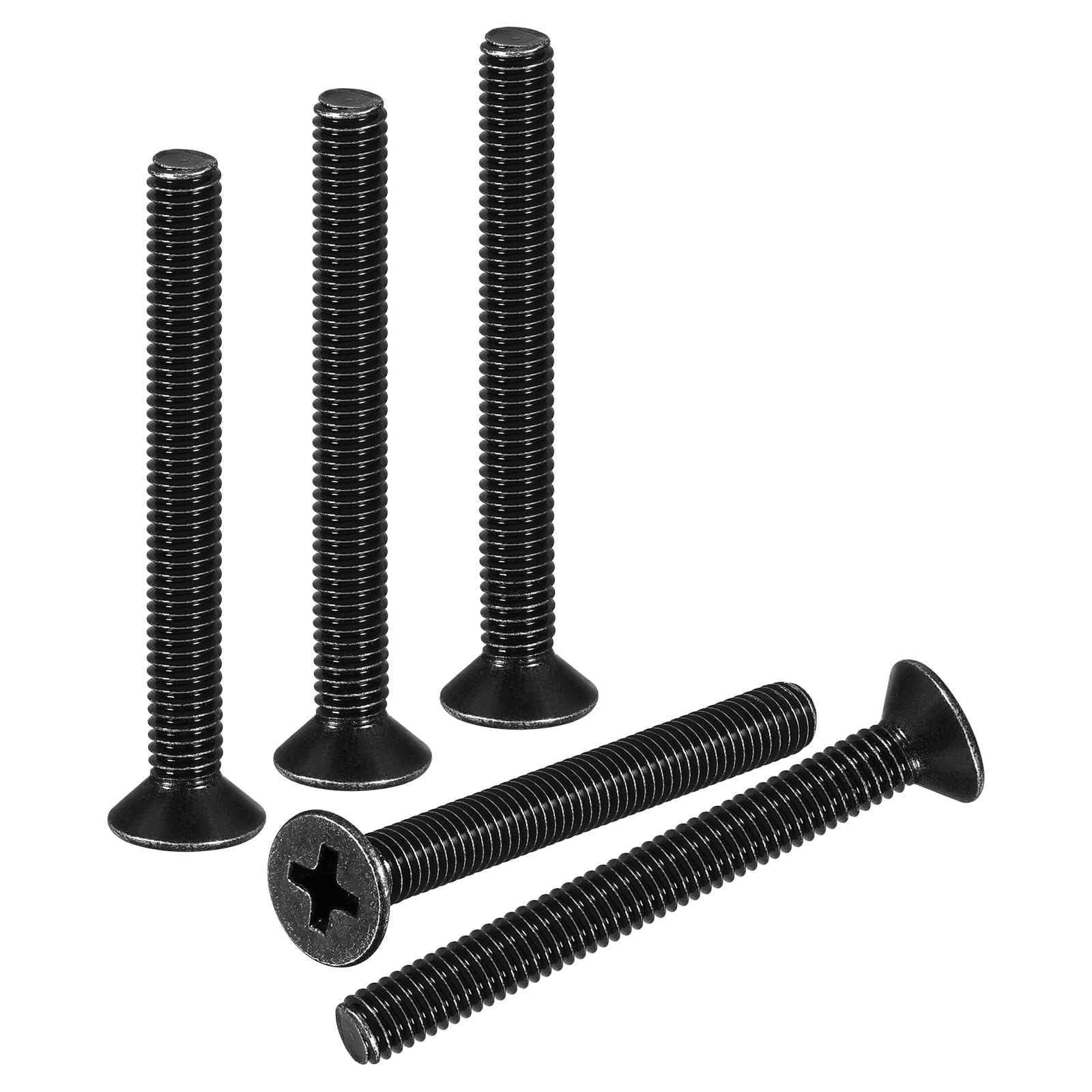 DTGN M3-0.5x25 Flat Head Machine Screws - 100PCS - Good for Electronics and Machinery - 304 Stainless Steel Phillips Countersunk Micro Metric Machine Screw Bolts- Black — image 1