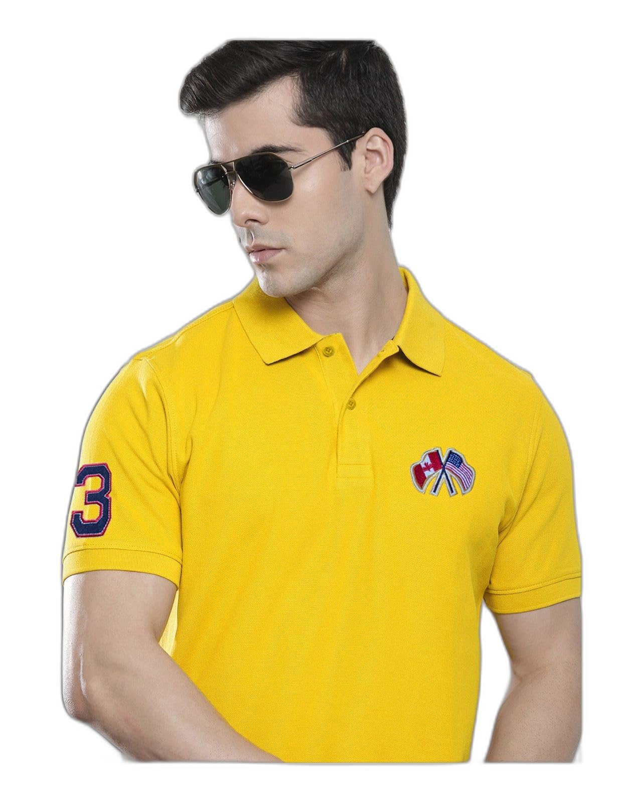 ain6 SZN Embroidered Men Polo Neck Gold T-Shirt (FSZN03-Mustard_XXL)_PT-picture-11