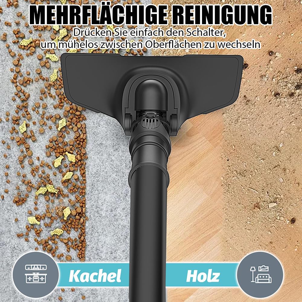 Handstaubsauger 10000Pa,Ersatz für Makita 18V Akku,Mini Handstaubsauger Auto 140W,Bürstenloser Motor,mit 2X 3.0AH Akku und Waschbar HEPA-Filter,für Auto Haus Büro, Tierhaare