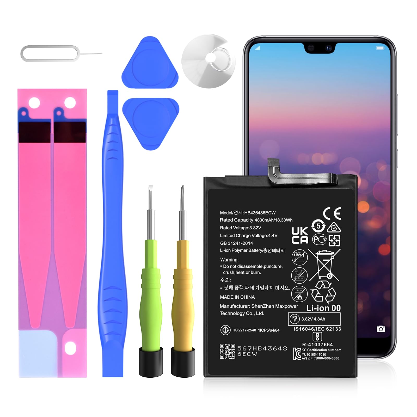 4800mAh Akku HB436486ECW Kompatibel mit Huawei Mate 10 / Mate 10 Pro/Mate 20 / P20 Pro/Honor 20 Pro mit Tools