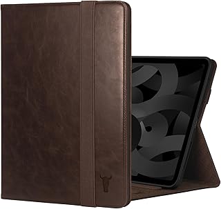 TORRO Lederhülle kompatibel mit iPad 11. / 10. Generation - Echt Leder iPad 11. / 10. Generation (2025/2022) Hülle mit Standfunktion und Sleep/Wakefunktion (Dunkelbraun)