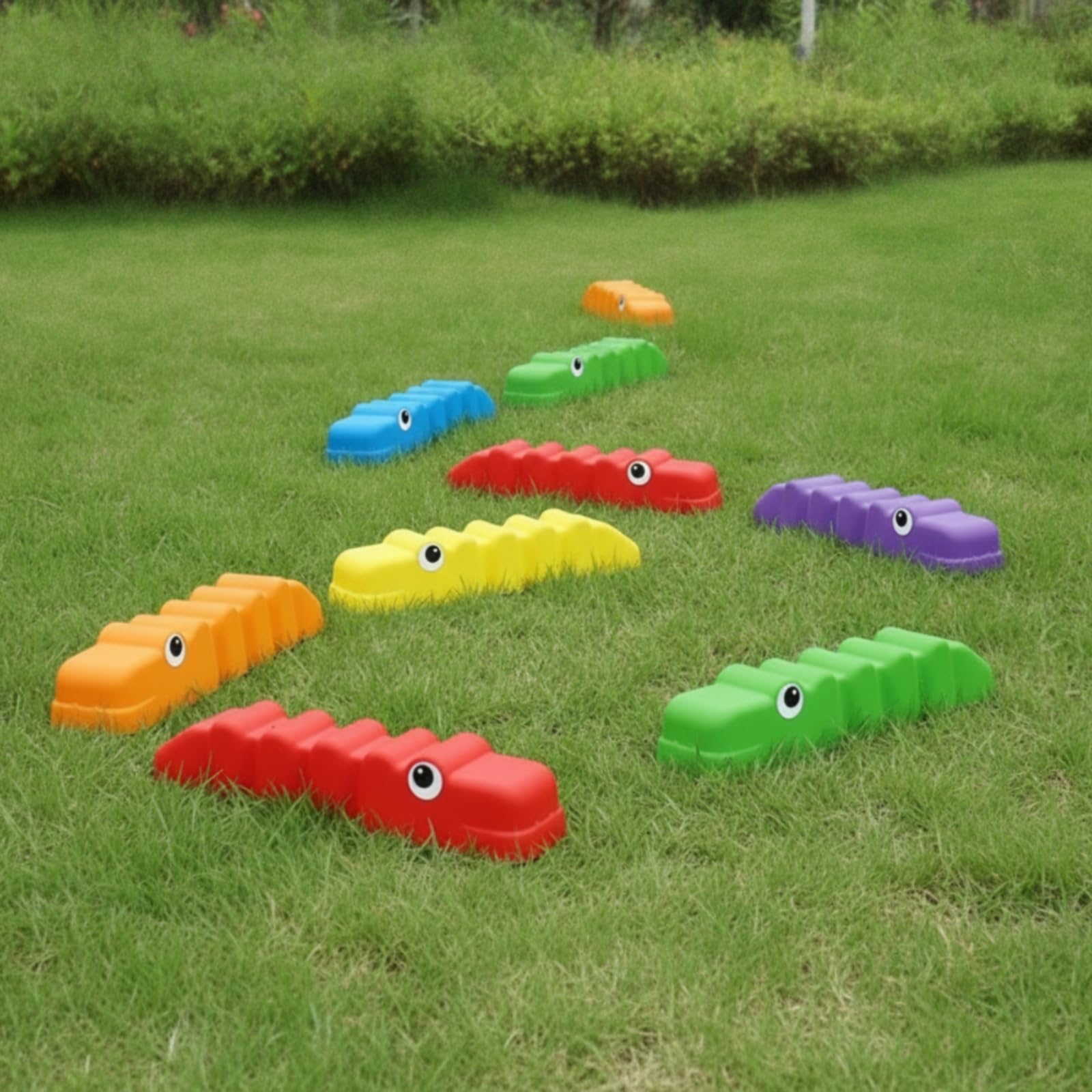Harilla 12 Piezas Entrenador de Equilibrio Infantil Piedras Bloques de Equilibrio Antideslizante con Detalle de Ojos y Superficie Estriada Adecuado para