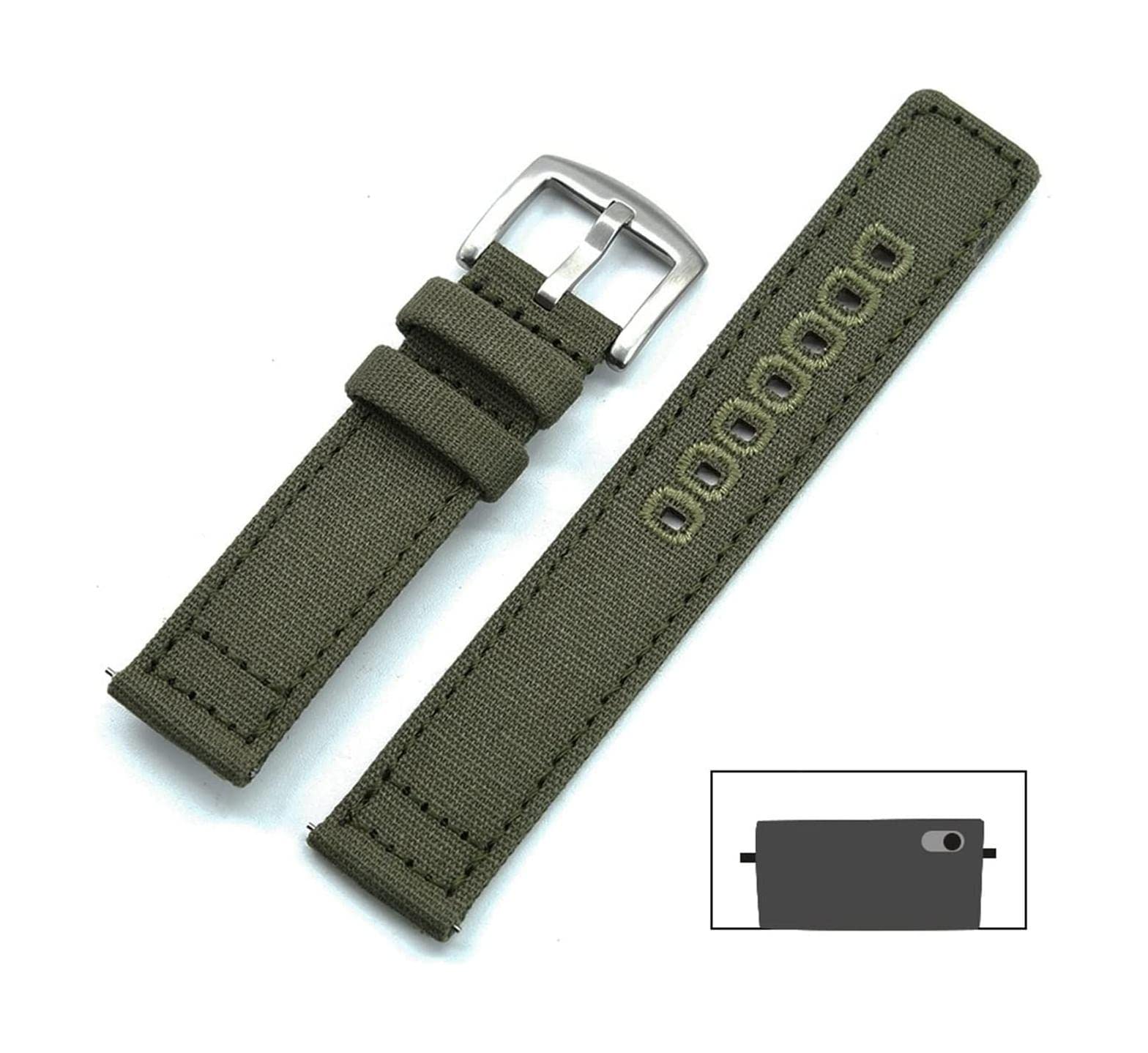 Bracelet de montre nylon 20mm polyvalent pour le sport et le bureau