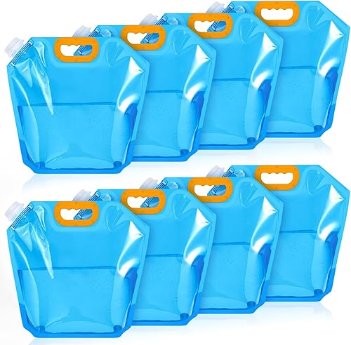 Miniatura 8 de Tessco for you 36 bolsas de almacenamiento de agua plegables de 1.3 galones, contenedor de agua, jarra de emergencia, bolsa de almacenamiento de