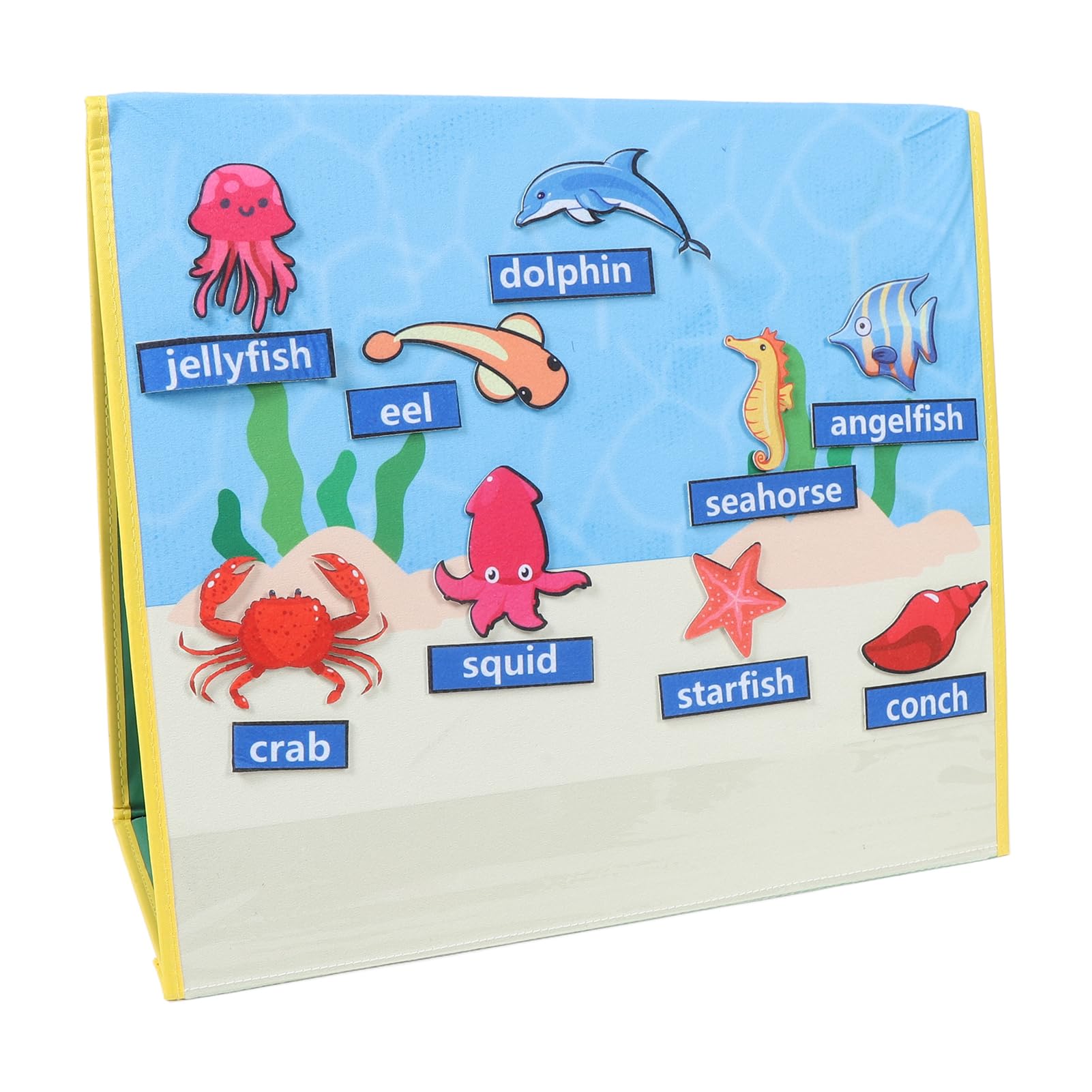 Ocean Felt Story Board, Cute Marine Animals Matching Game for Kids, Helps Develop Hand Eye Skills, Colorful and Interactive with Ocean Felt Story Board
