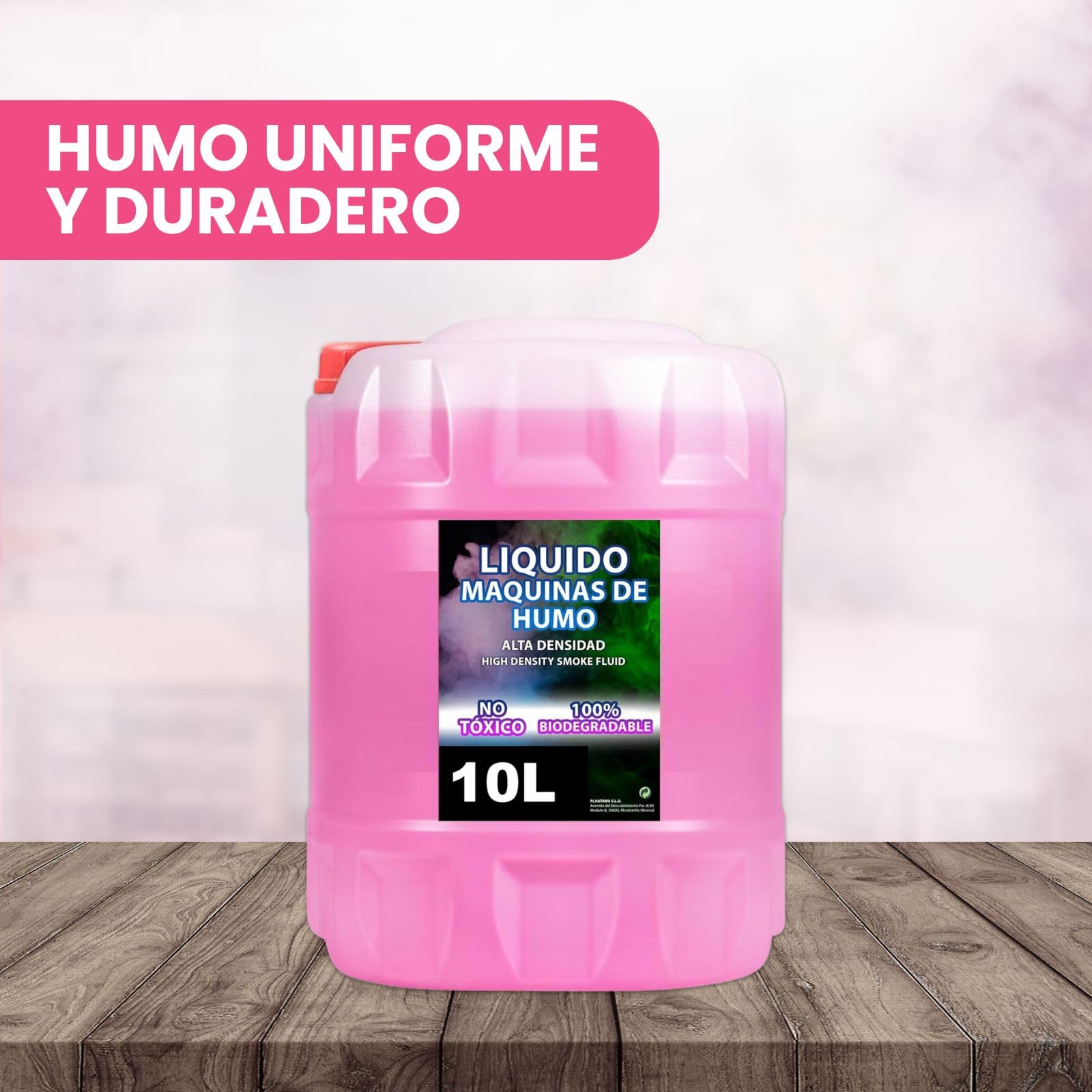 PLANTAWA Líquido Máquina de Humo Alta Densidad 10L | Efecto Niebla Densa y Duradera | Fluido Compatible con Todas las Máquinas de Humo | Ideal para Fiestas, Eventos y Escenarios
