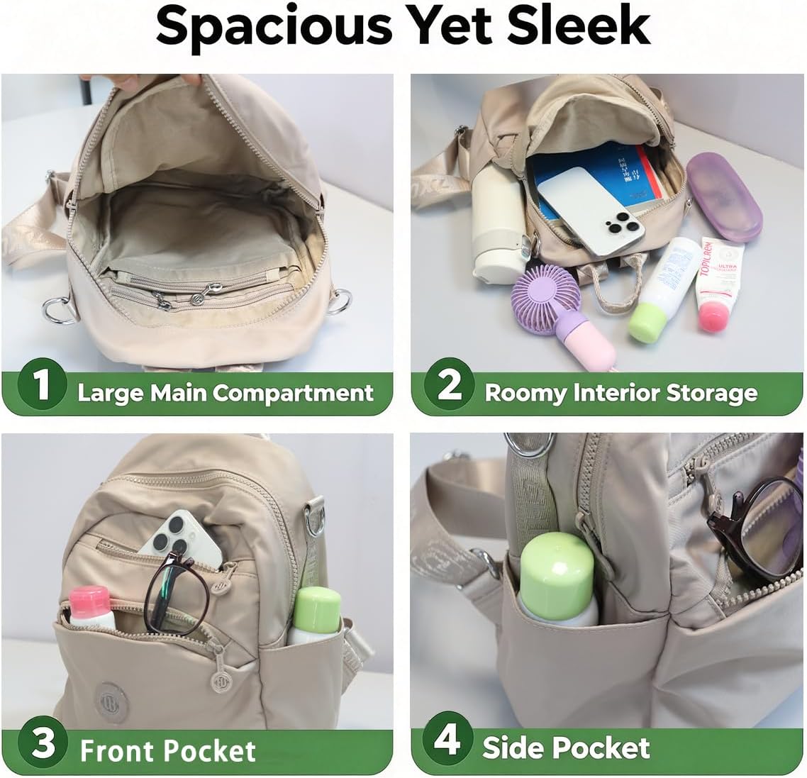 Convertible Mini Backpack Purse for Women Small Daypack For Travel