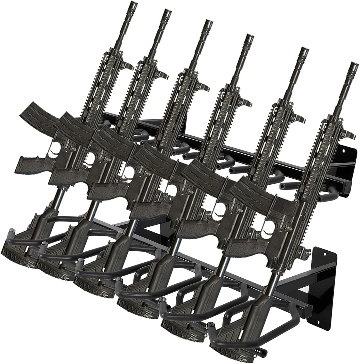 HECASA 6Slot Gun Rack Wall Mount Rifle Rack Tactical