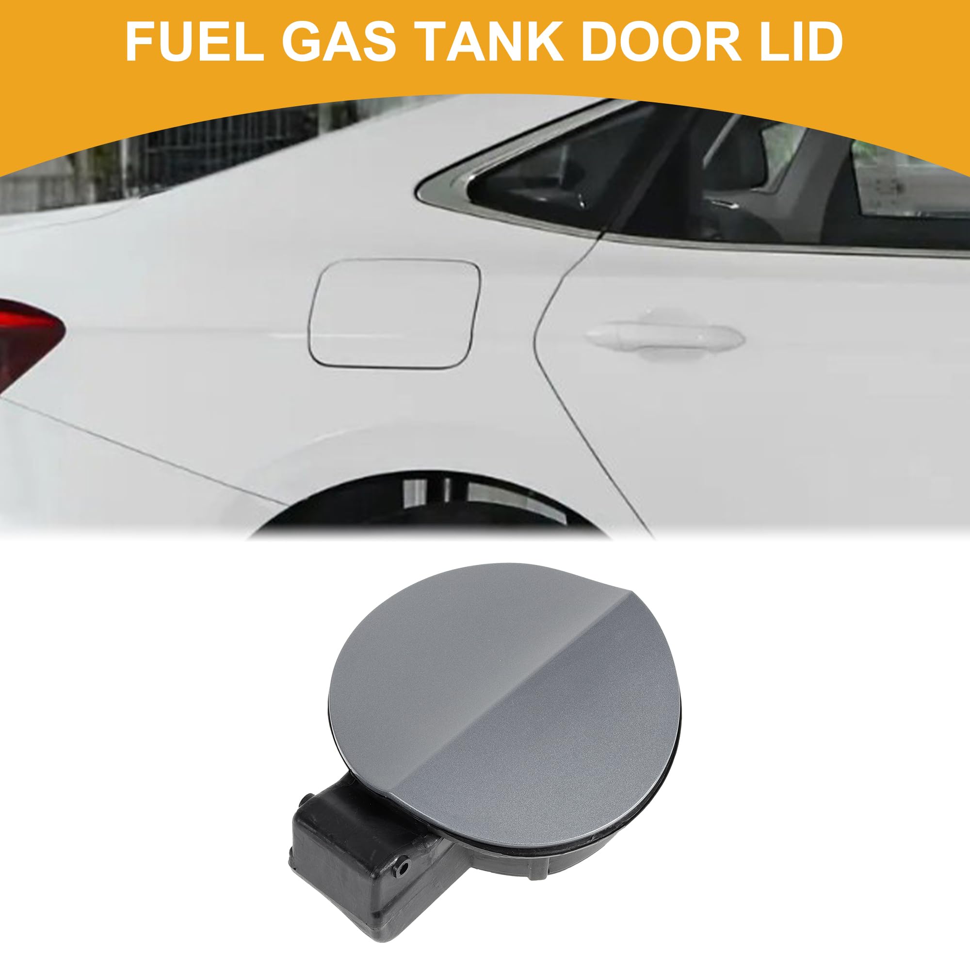 VekAuto Fuel Tank Door Cap for Volkswagen CC 2006-2012 Fuel Filler Flap Cover Bolt Type No.3C8809857C Gray ABS Fuel Filler Door Gas Cap