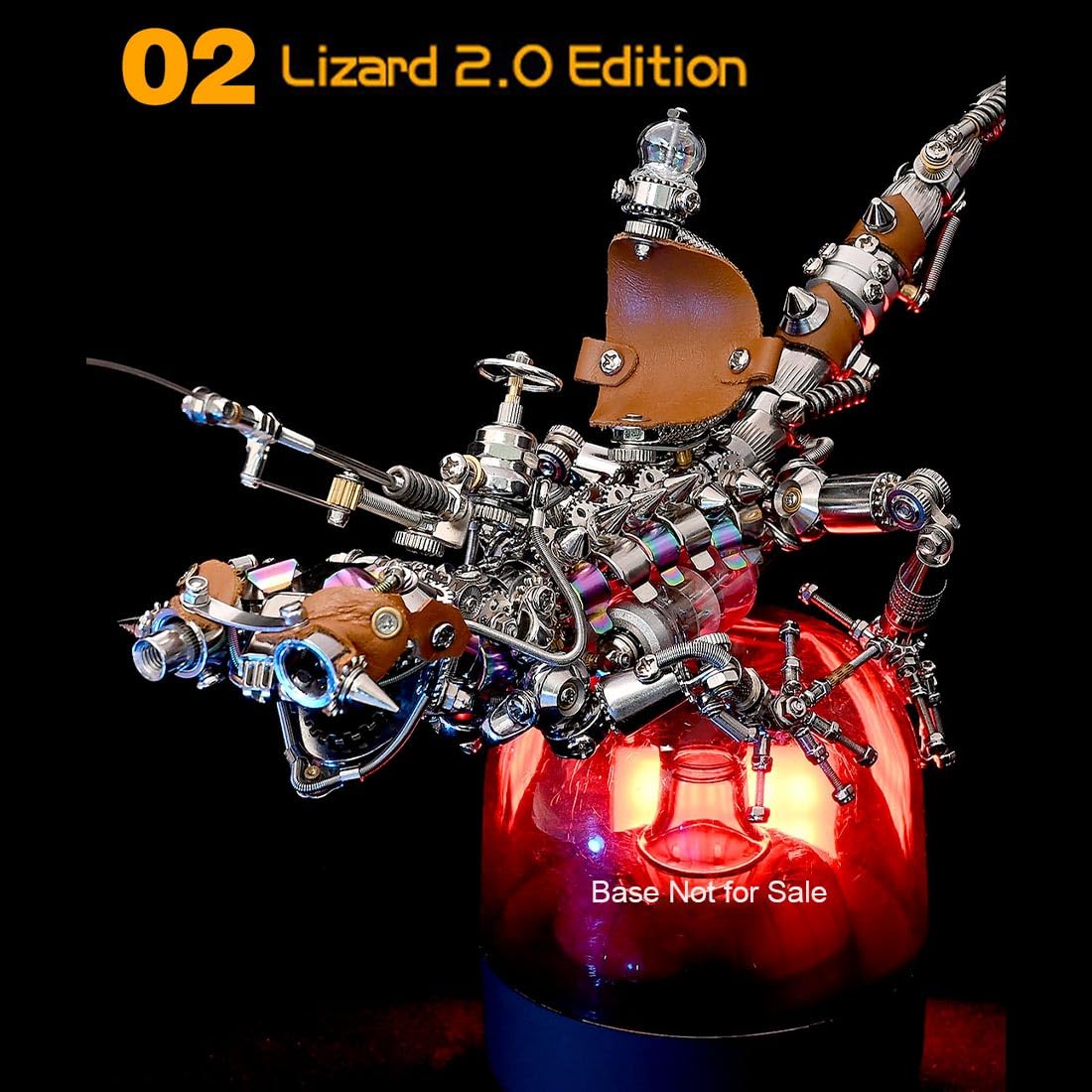 3D-DIY-Tier-Metallpuzzle-Bausatz, mechanisches Eidechsenmodell-Bausatz, kreatives, trendiges Geschenk für Erwachsene, stilvolle Wohnraumdekoration (1000 Teile)