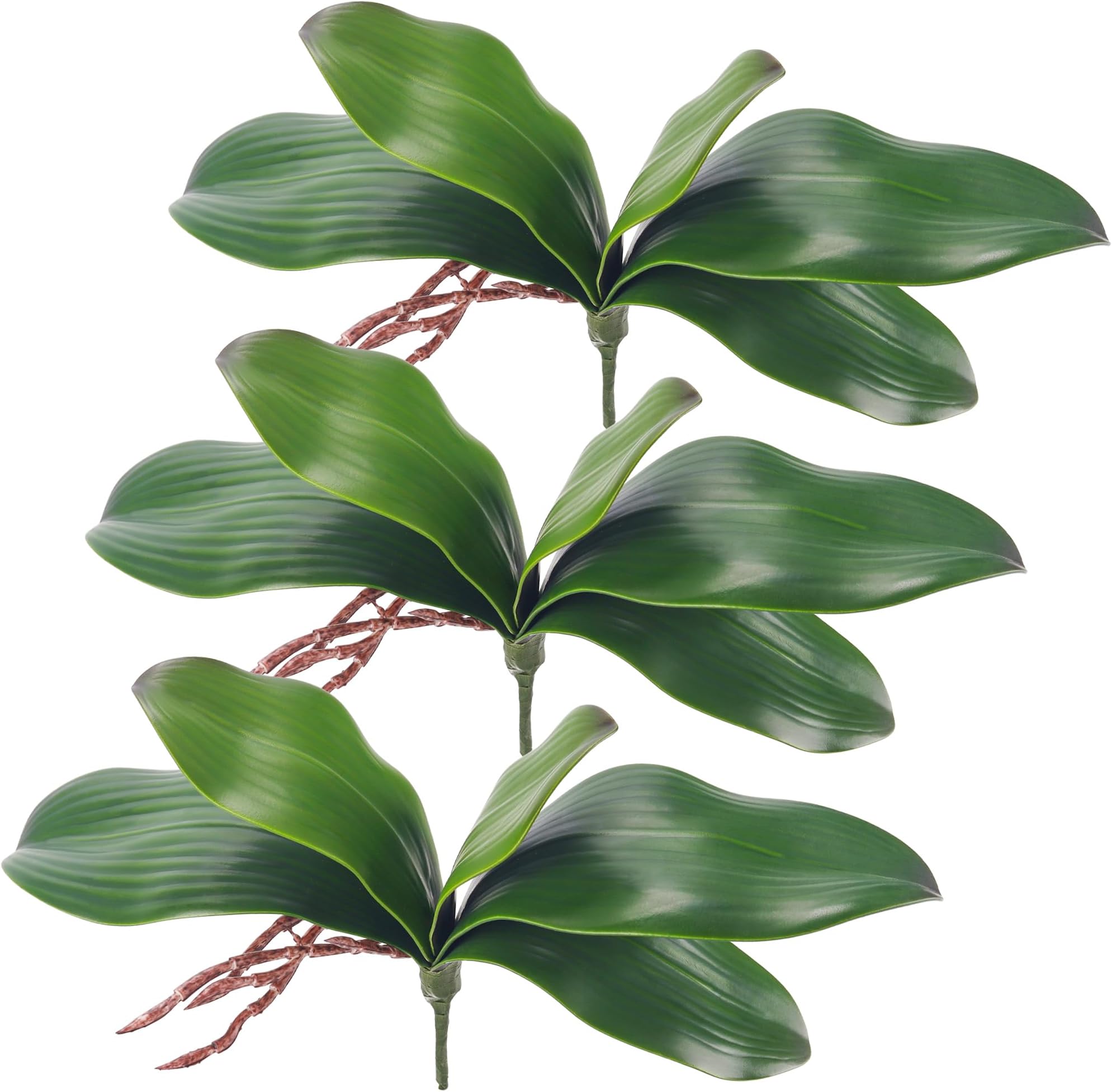 Miracliy Phalaenopsis Orchid Leaves Fake Leaves Real Latex Touch Plants Arrangement
