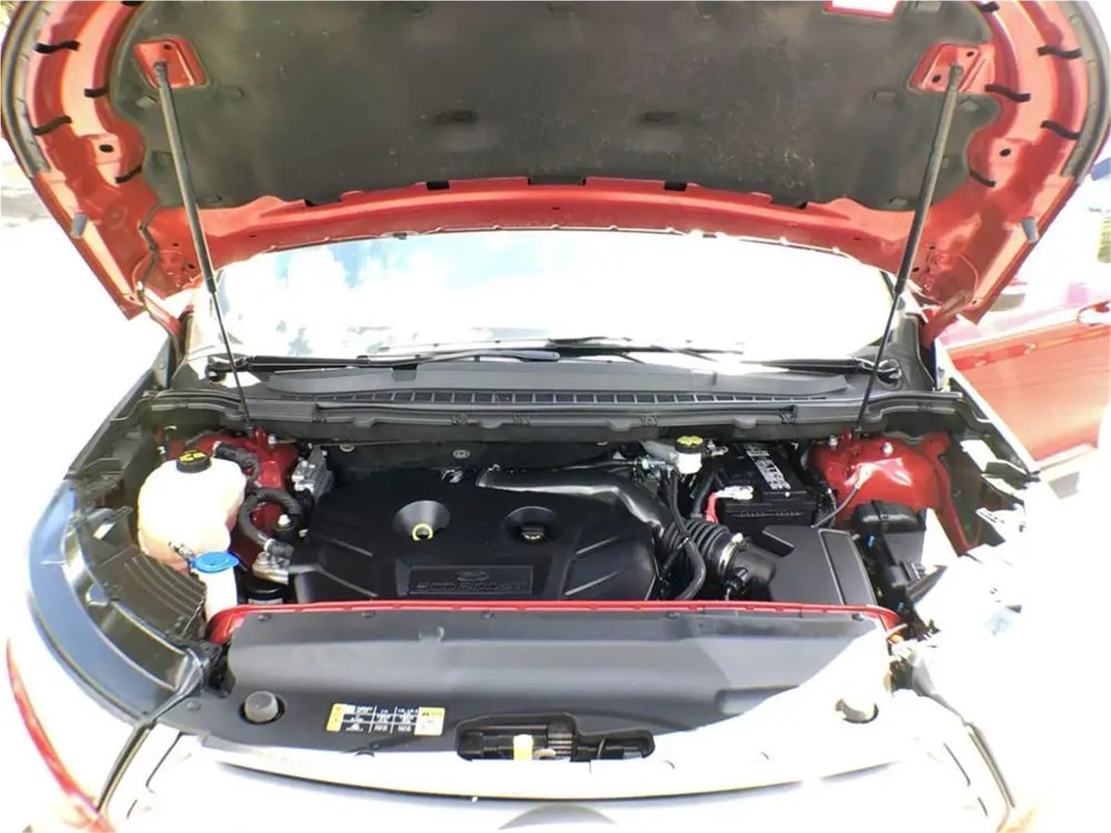Amortyzator gazowy sprężyna gazowa Pasuje do Forda EDGE 2015-2020 2x Stylizacja samochodu Auto Przednia maska Modyfikacja siłowników gazowych Podnoszenie amortyzatorów Akcesoria(Black carbon fiber)