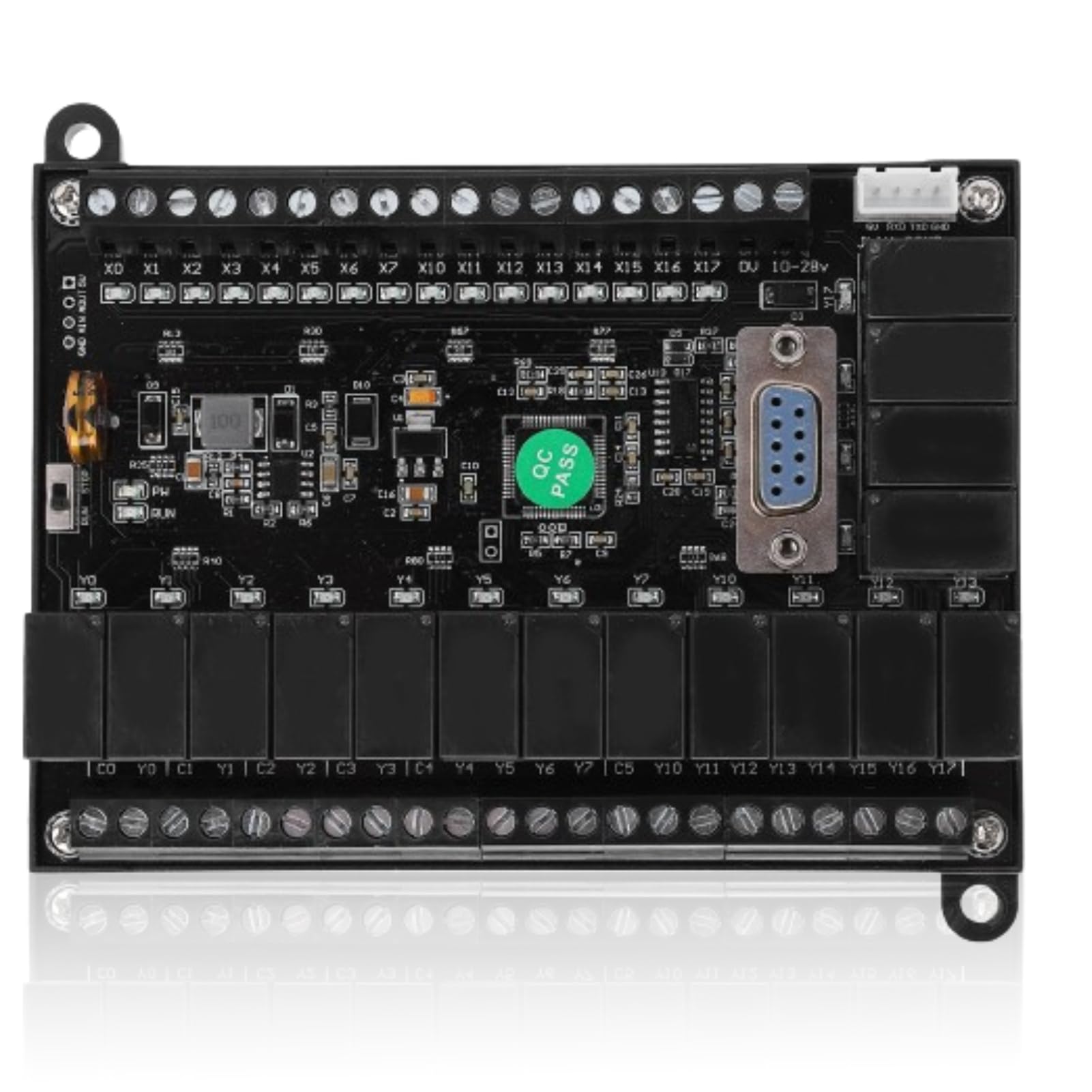 PLC Control Board,PLC Programmable Controller Delay Module Relay Output Module with Analog FX1N?32MR DC10?28V for Production Machinery, Industry Supplies