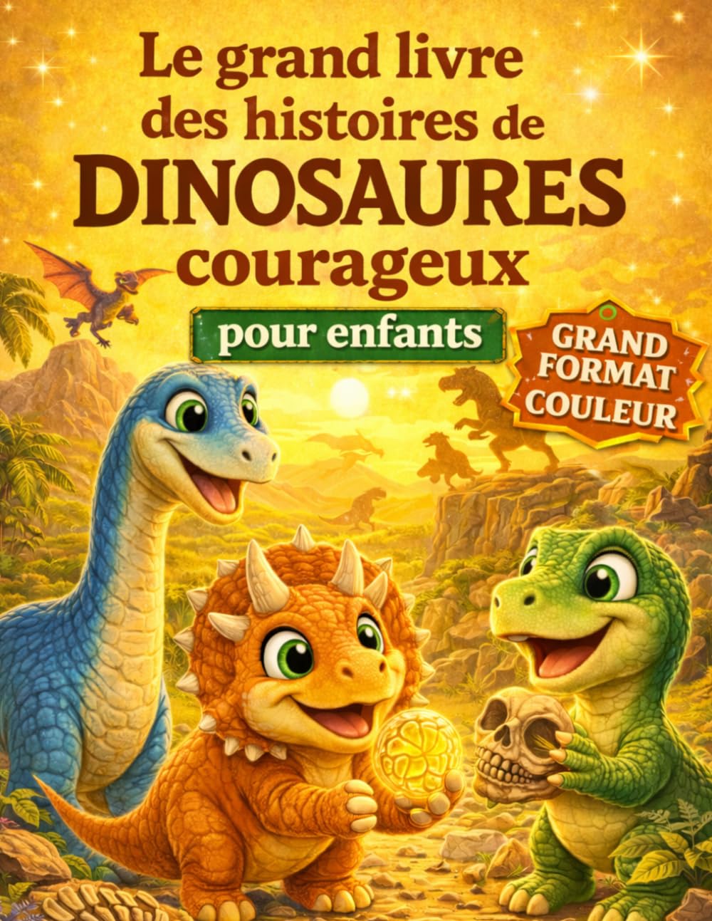 Le grand livre des histoires de dinosaures courageux pour enfants (Les grandes histoires de dinosaures pour enfants)