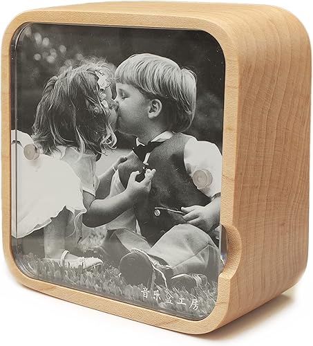 Wind Up - Caja de música de madera maciza con marco de fotos, el mejor regalo para Navidadcumpleañosdía de San ValentínDía de la Madre, Tune of You