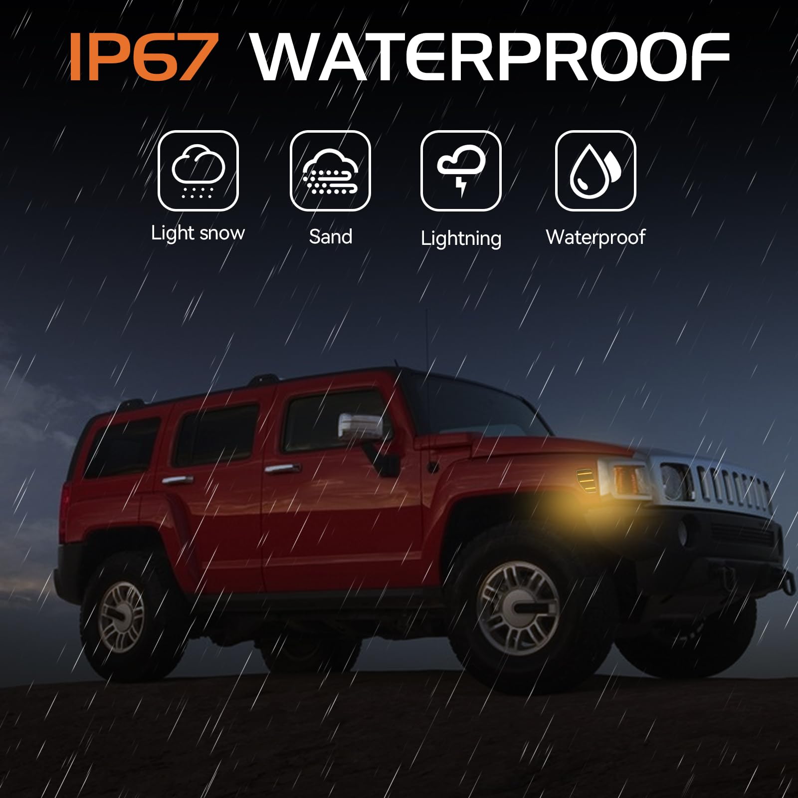 IJDM Side Marker Light For 2005/2006-2010 Hummer H3 All Models For 2009-2010 Hummer H3T All Models Turn Signals/Driving Lights - 34 - View #2