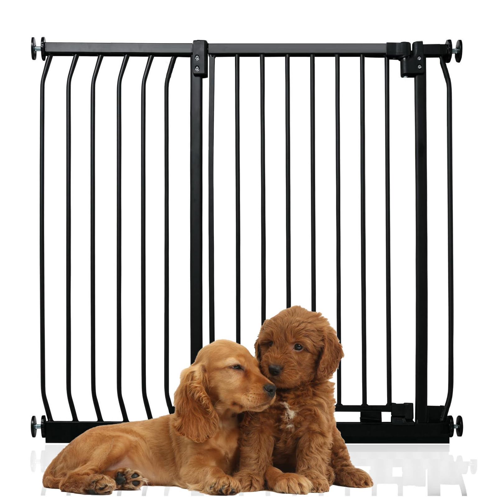 Bettacare Extra Tall Elite Dog Gate, 98cm - 107cm, Matt Black, Extra Tall 100cm in Height, Pressure Fit Pet Gate for Dog and Puppy, Pet and Dog Barrier, Easy Installation