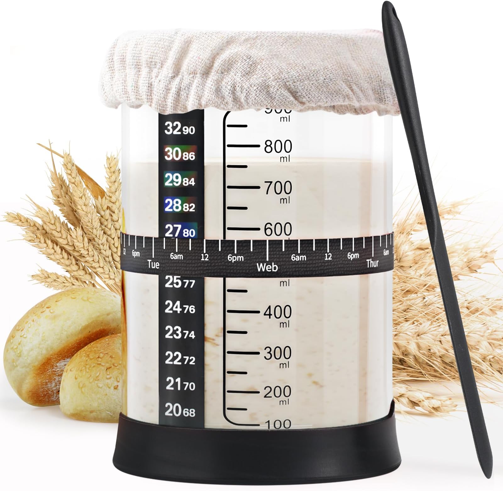 Sourdough Bread Starter Kit 34 oz Large Capacity Sourdough