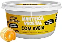 Manteiga Vegana de Aveia Natuterra 200g. Sem lactose, livre de nuts, plant-based. Cremosa, ideal para espalhar, refogar e cozinhar. Textura perfeita e saborosa.